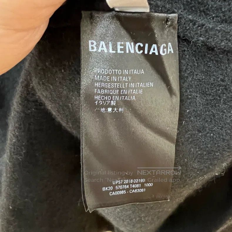 Balenciaga Balenciaga Black Loose Round Neck Crew Neck Oil Painting S Size US M / EU 48-50 / 2 - 4 Thumbnail