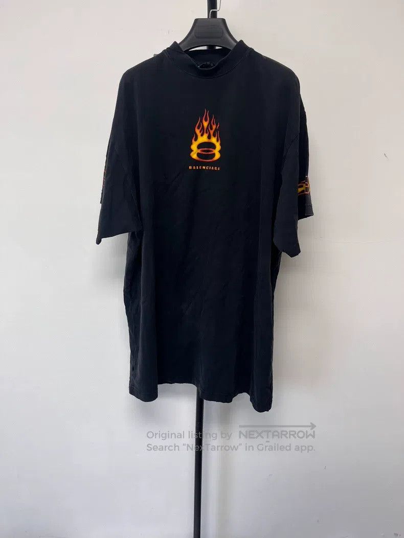 Balenciaga Balenciaga Double Ring Flame Short Sleeve Size US L / EU 52-54 / 3 - 1 Thumbnail