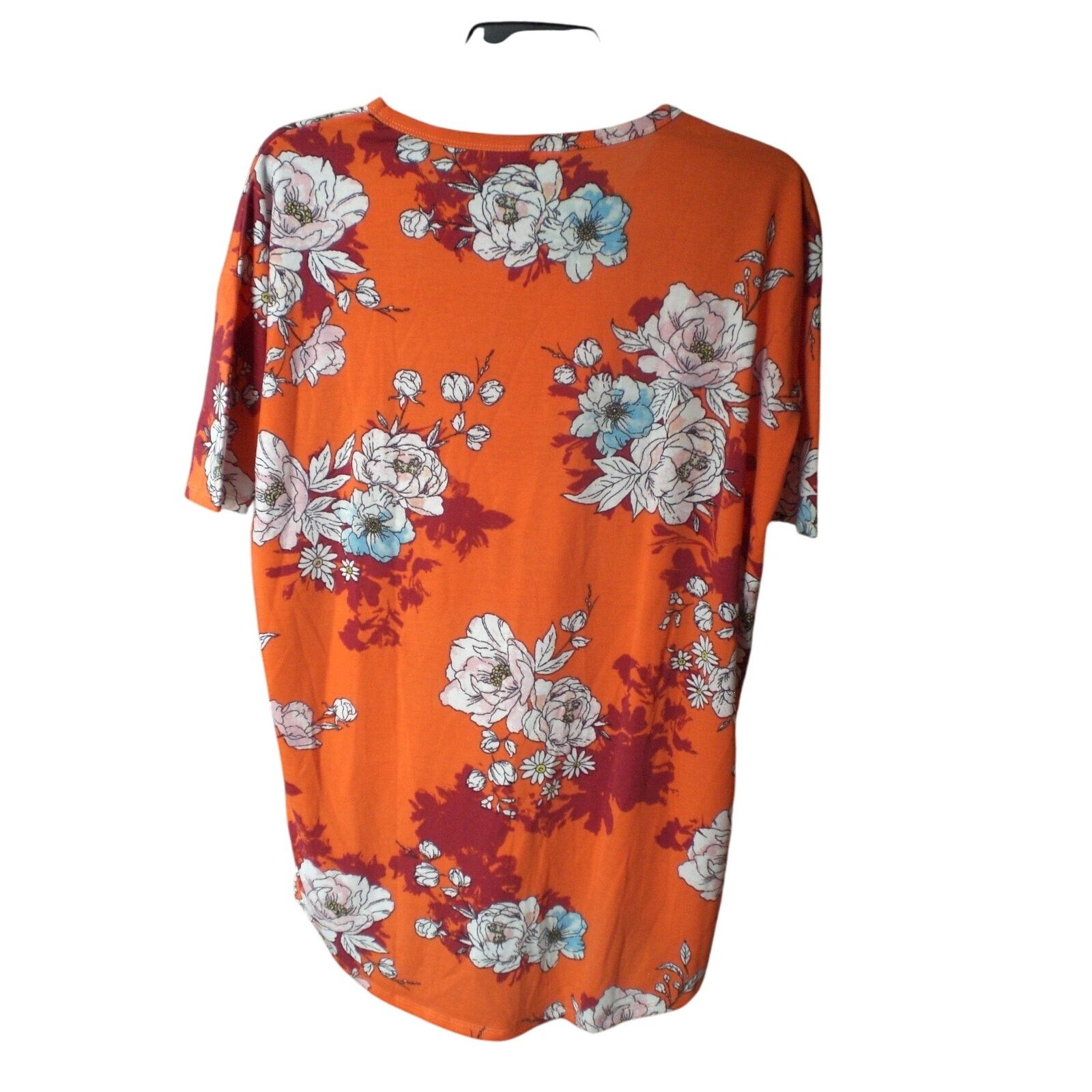 Other NWT LuLaRoe Irma Shirt Top Blouse Tunic XXS Orange Floral Size XXS / US 00 / IT 34 - 5 Thumbnail
