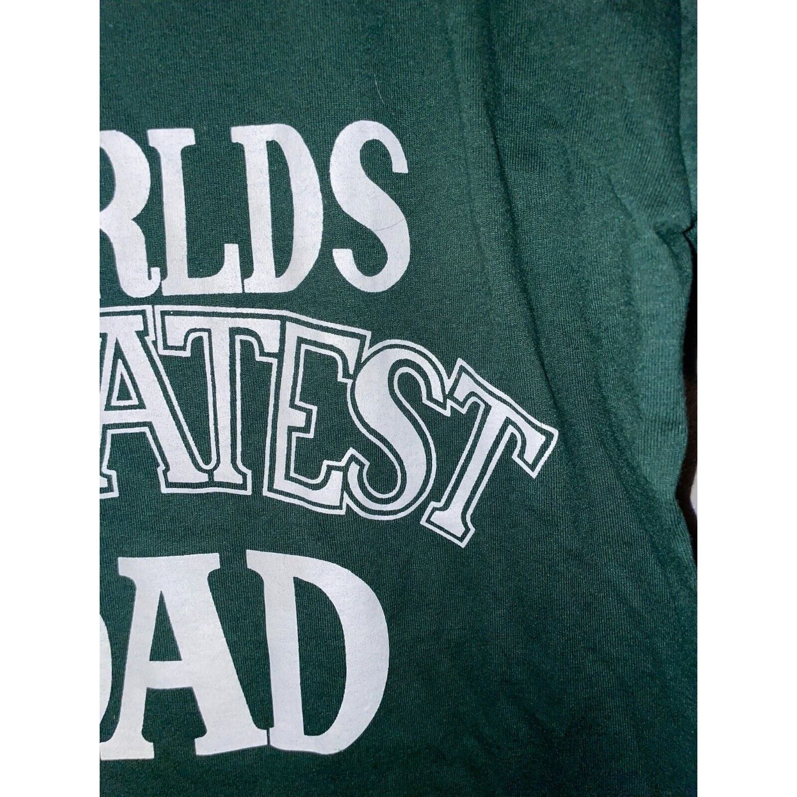Jerzees Vintage Worlds Greatest Dad Shirt Green Tee VTG USA 90s S Size US S / EU 44-46 / 1 - 4 Thumbnail