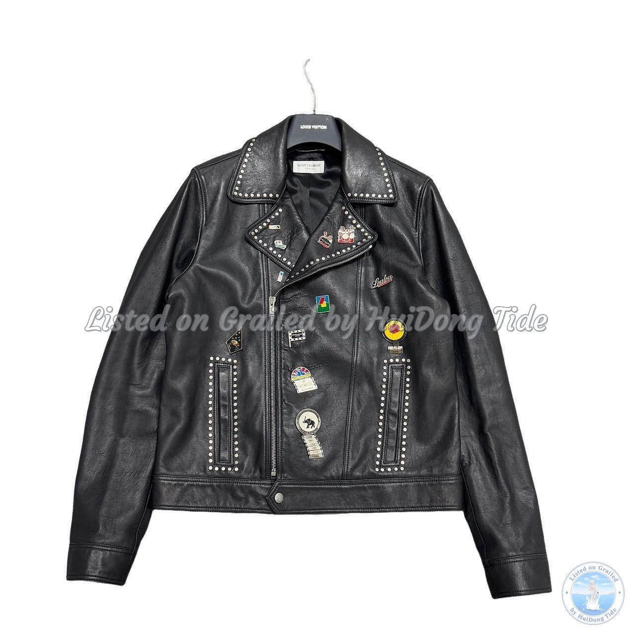 Saint Laurent Paris Blood Luster Leather Biker Jacket | Grailed