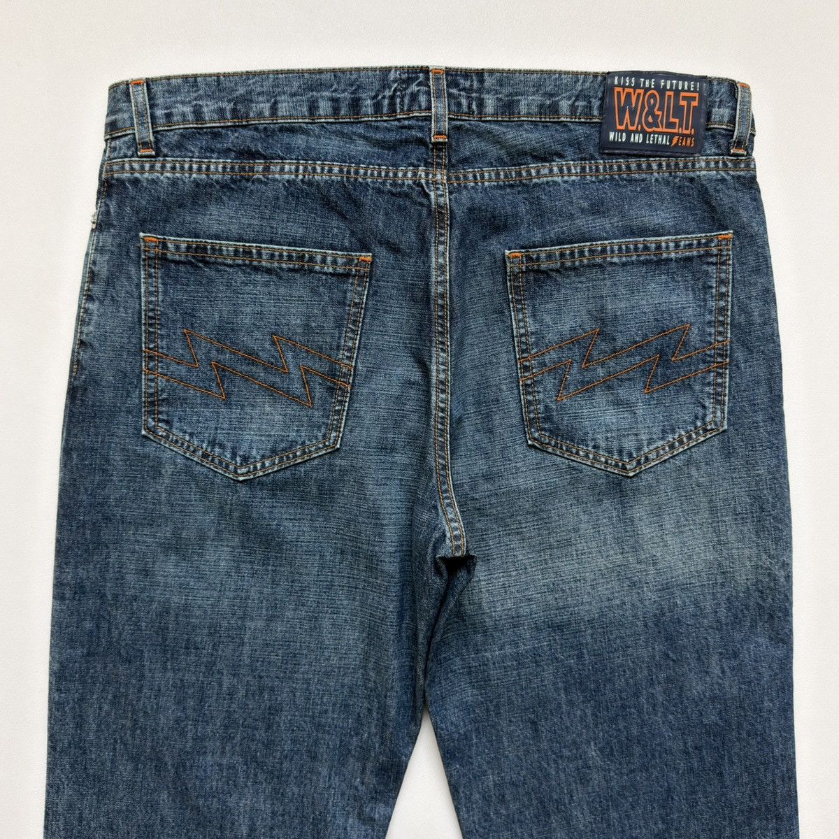 Walter Van Beirendonck 1990s ‘Lightning Bolt’ Scar Stitch Denim Jeans Size US 32 / EU 48 - 11 Thumbnail