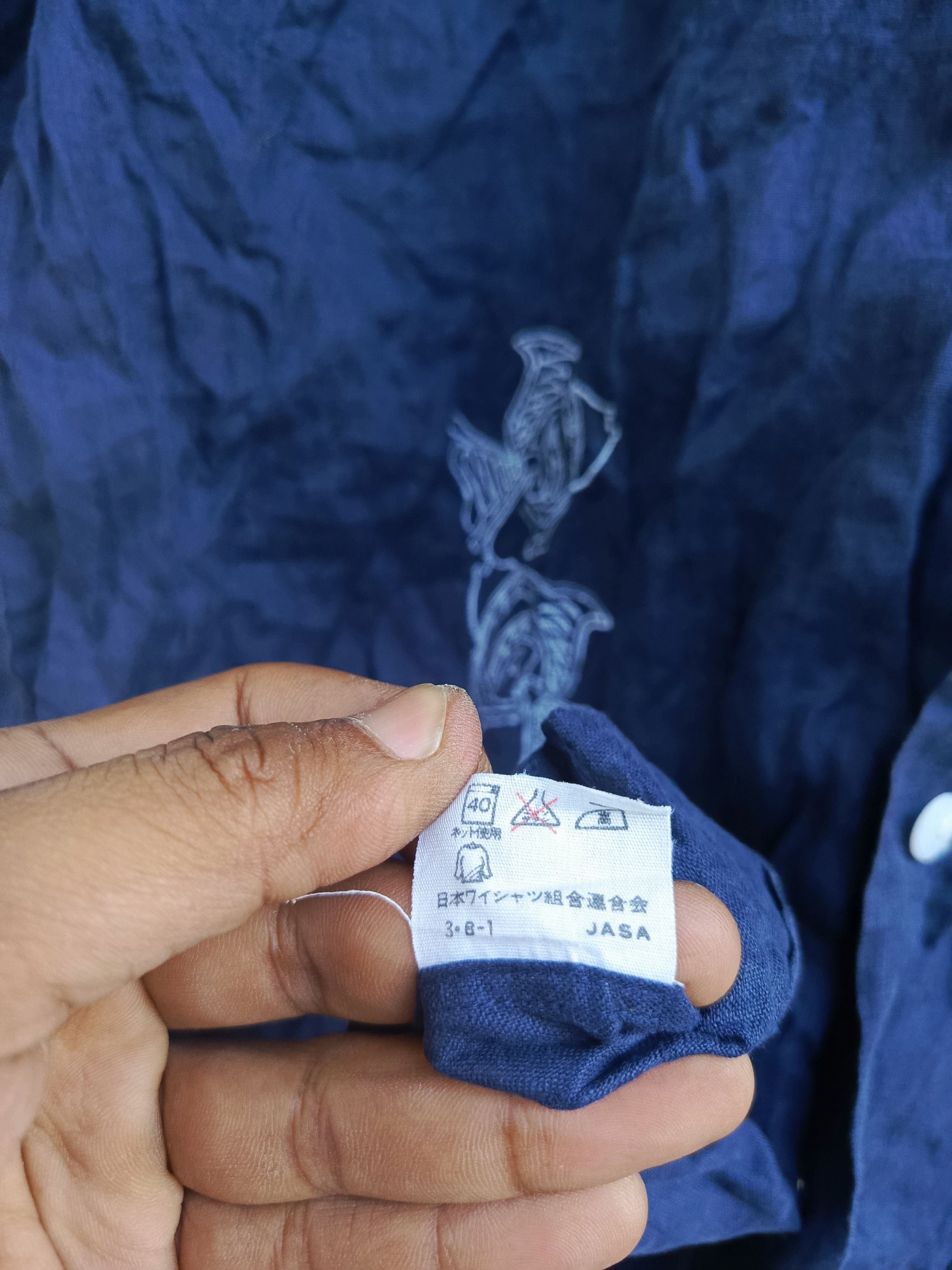 Japanese Brand Aramis Embroidered Fish Short Sleeve Button Up Size US L / EU 52-54 / 3 - 5 Thumbnail