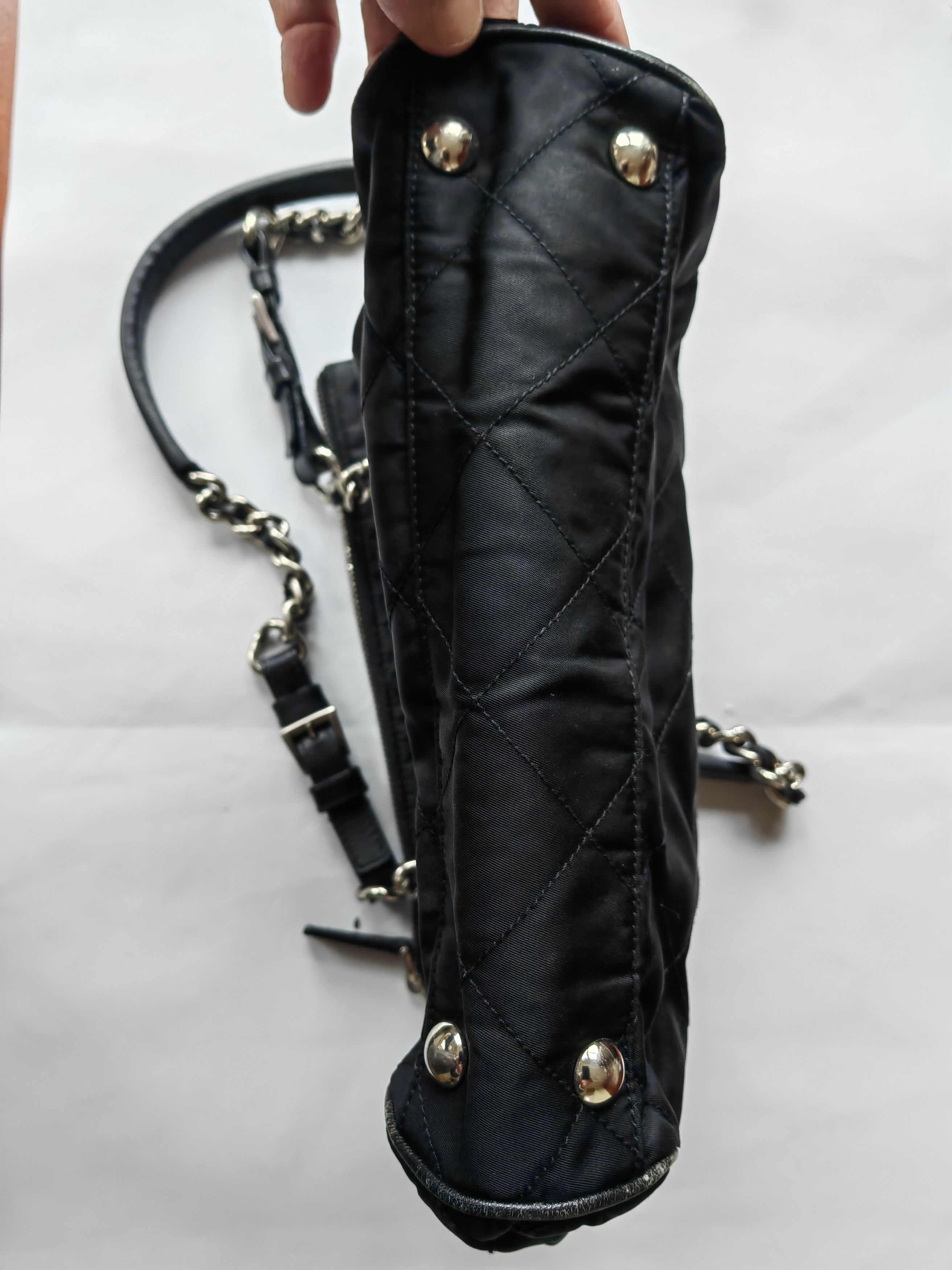 Prada Authentic Prada Shoulder Bag Nylon Chain Side Logo Black Size ONE SIZE - 3 Thumbnail