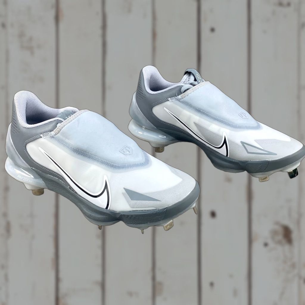 Nike Nike Force Zoom Trout 8 Pro Metal Cleats Men Nike Cleats Baseball Men Size 8 CZ5915-100 White and Gray 2022 Sports Footwear Cleats Mens Size US 8 / EU 41 - 1 Thumbnail