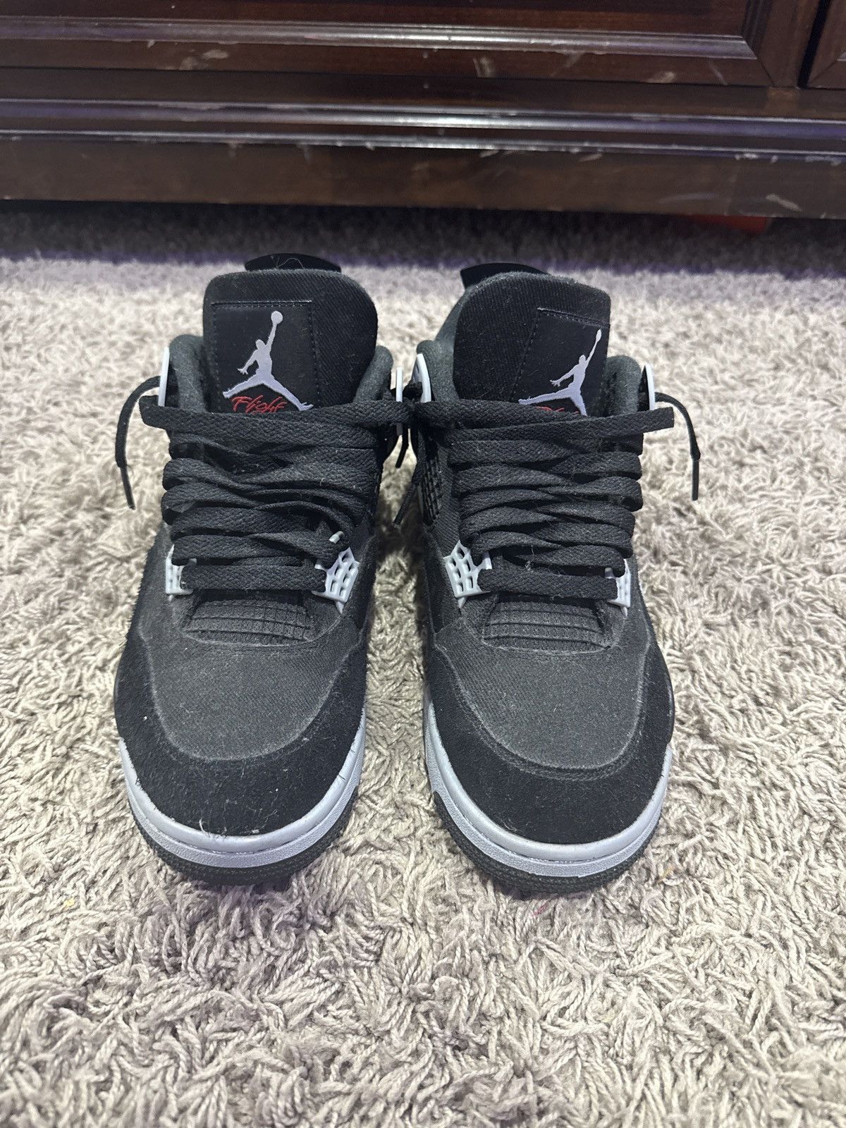 Jordan Brand Jordan 4 black canvas Size US 9.5 / EU 42-43 - 3 Thumbnail