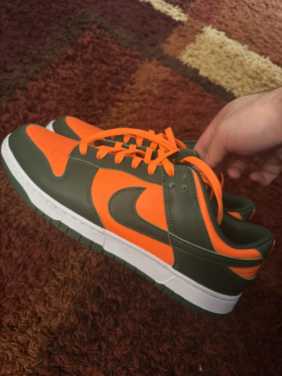 Nike Nike Dunk Low Miami Hurricanes Size US 13 / EU 46 - 2 Thumbnail