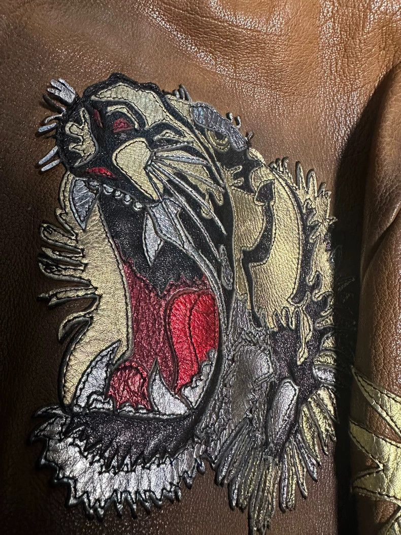 Gucci GucciDouble dragon embroidered buffalo leather jacket 2503- Size US M / EU 48-50 / 2 - 3 Thumbnail