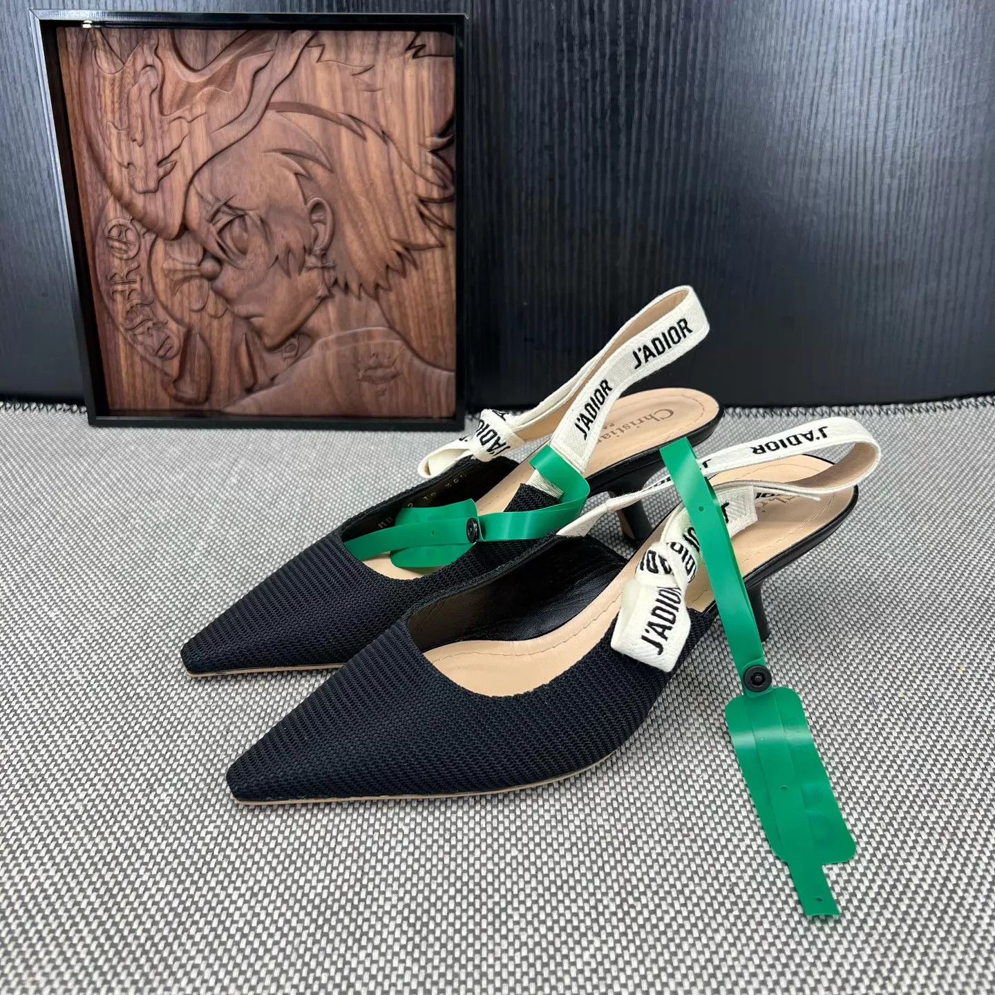 Dior DIOR J'Adior Embroidered Strap B&W Heels 35.5 Size US 5 / IT 35 - 1 Thumbnail