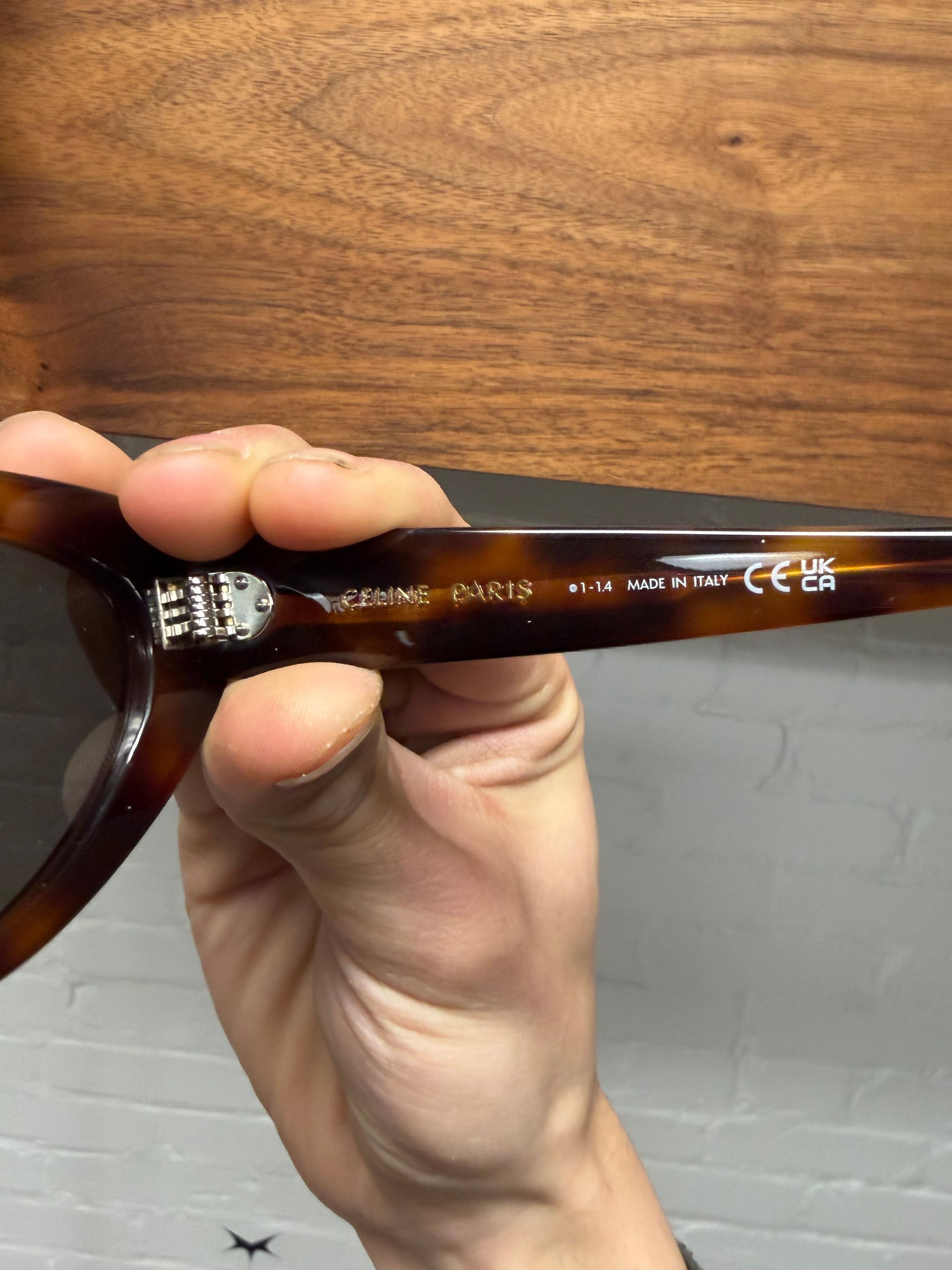 Celine Celine ‘CL402861’ Brown Tortoiseshell Cat Eye Sunglasses Size ONE SIZE - 6 Thumbnail