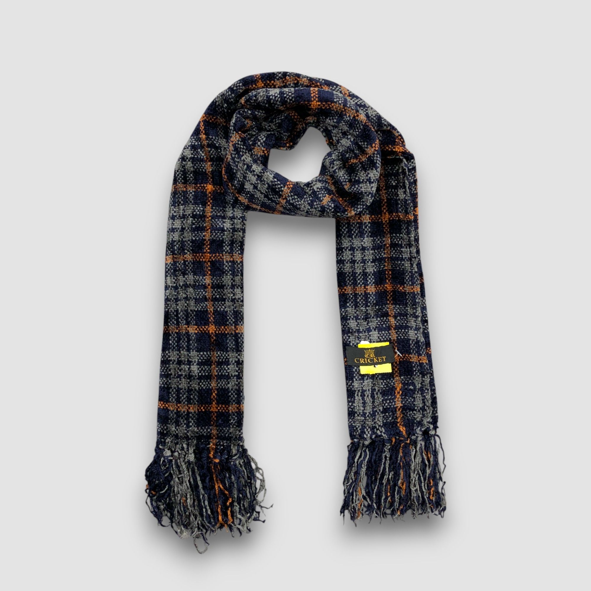 Japanese Brand Vintage Criket Scarf Muffler Wool Tartan Winter Scarves Size ONE SIZE - 1 Thumbnail