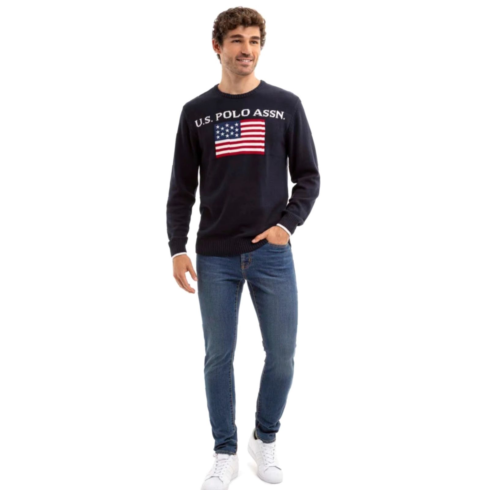 Vintage US Polo Assn Sweater Mens L Navy Blue American Flag EUC Patriotic Holidays Y2k Size US L / EU 52-54 / 3 - 2 Thumbnail