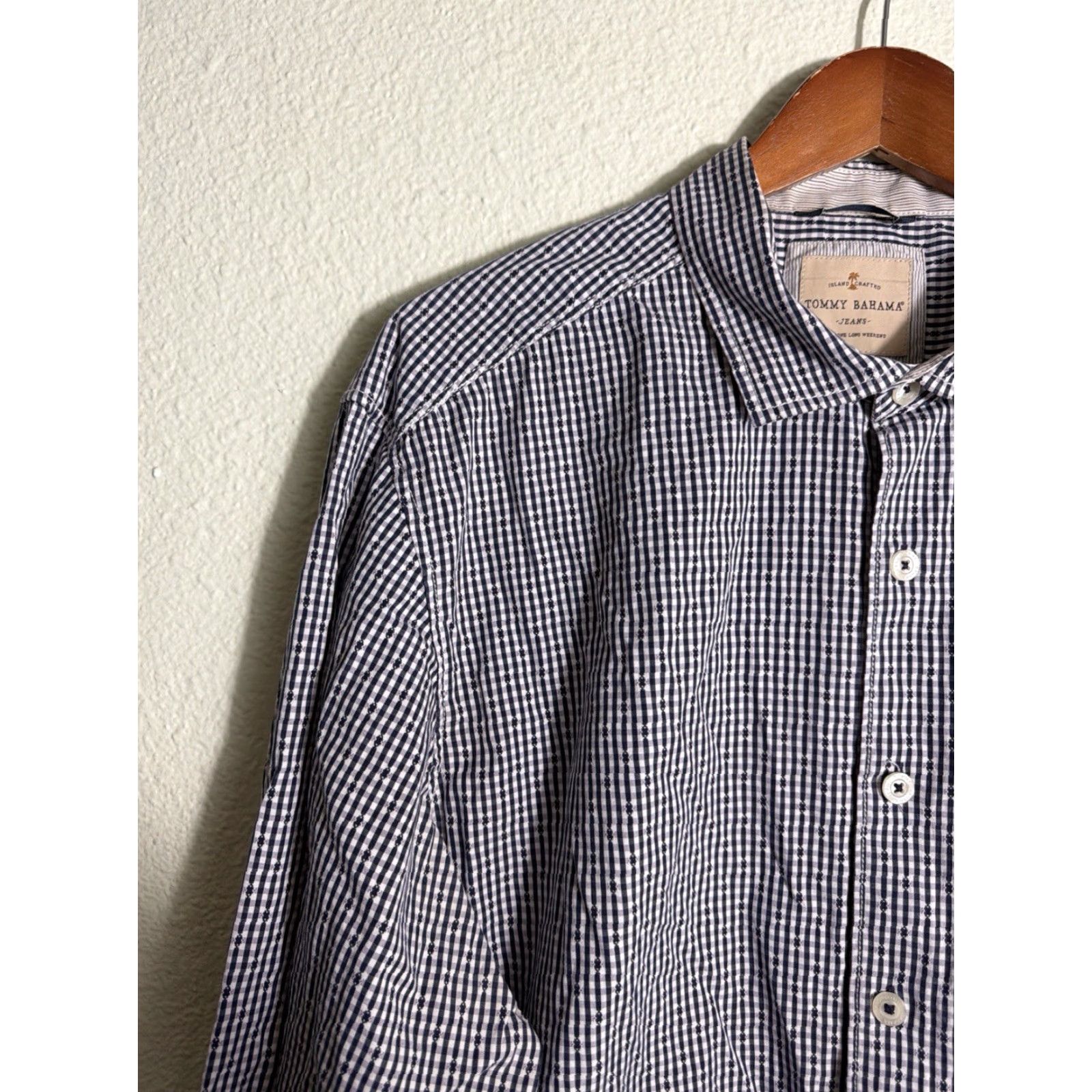 Tommy Bahama Tommy Bahama Button-Up Shirt XL Mens Striped Blue Gray Flip Cuff Size US XL / EU 56 / 4 - 3 Thumbnail