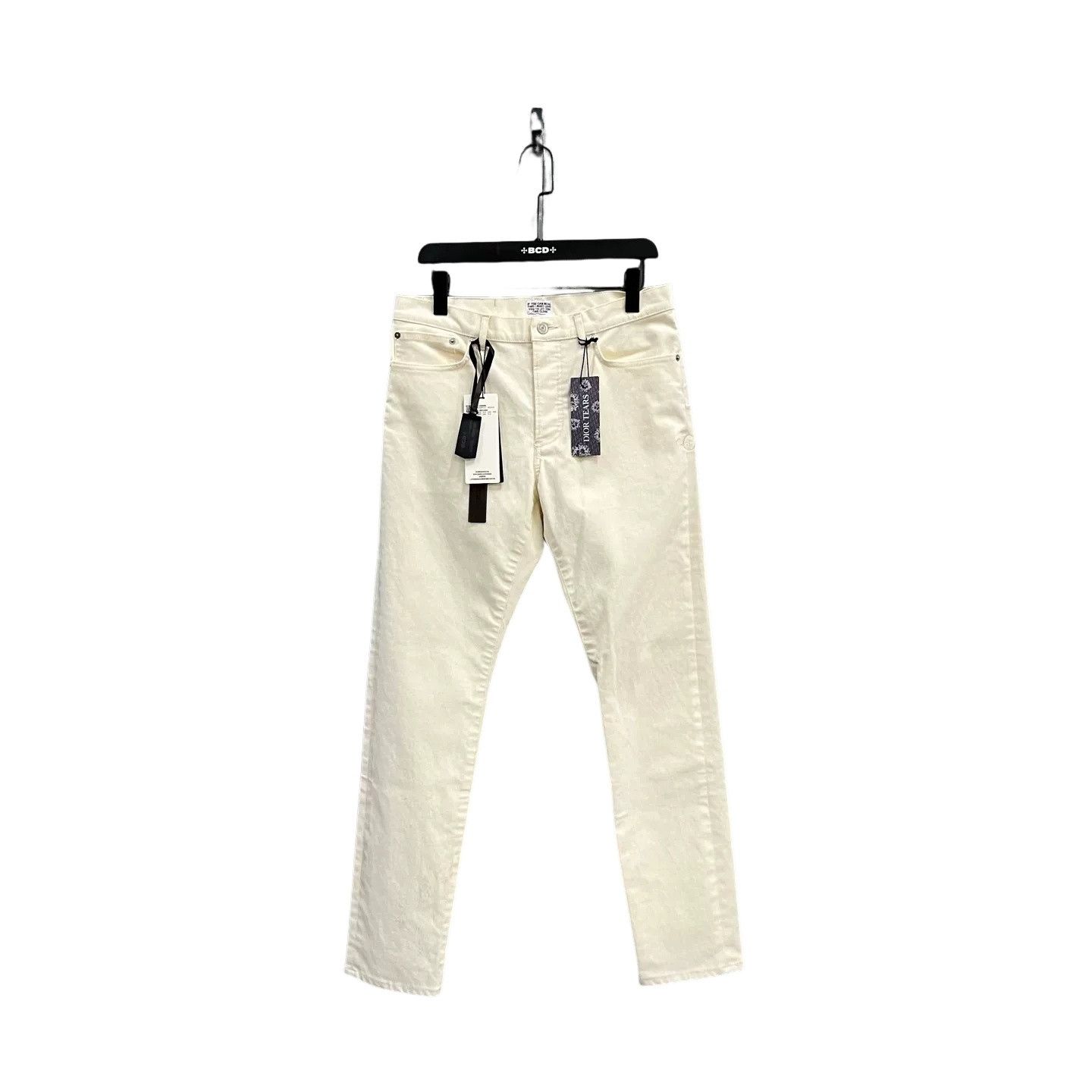 Dior Dior Tears Slim Fit Off-White Denim Jeans 30 Size US 30 / EU 46 - 1 Thumbnail