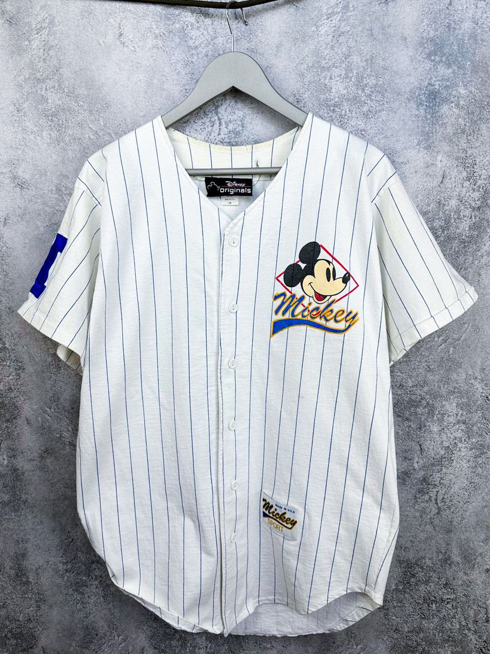 Disney Mickey Sport Baseball T-Shirt Jersey Made in USA 90s
