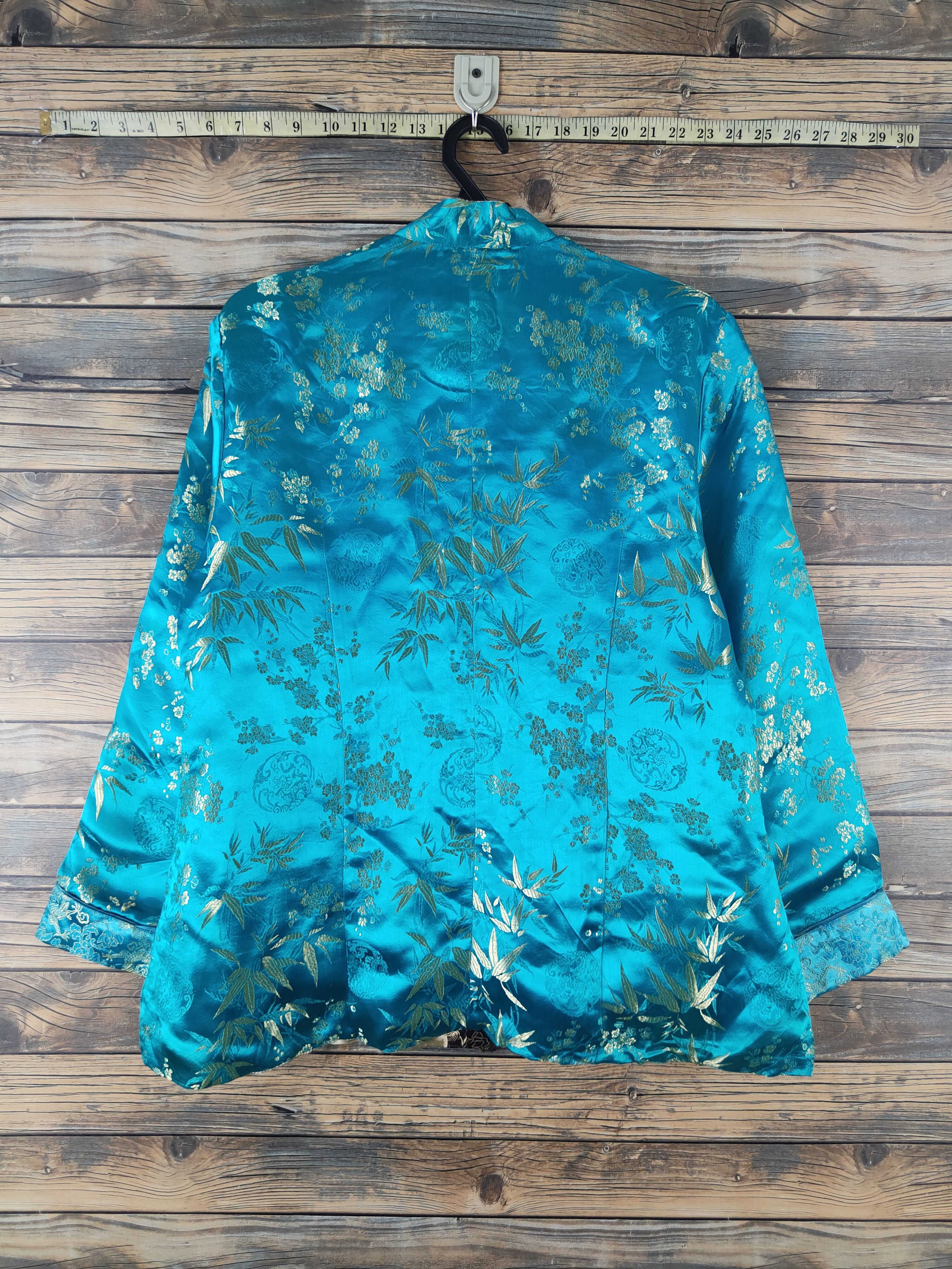 Japanese Brand × Vintage DL Japan reversible Turquoise Beige Cheongsam #2691 Size US M / EU 48-50 / 2 - 7 Thumbnail