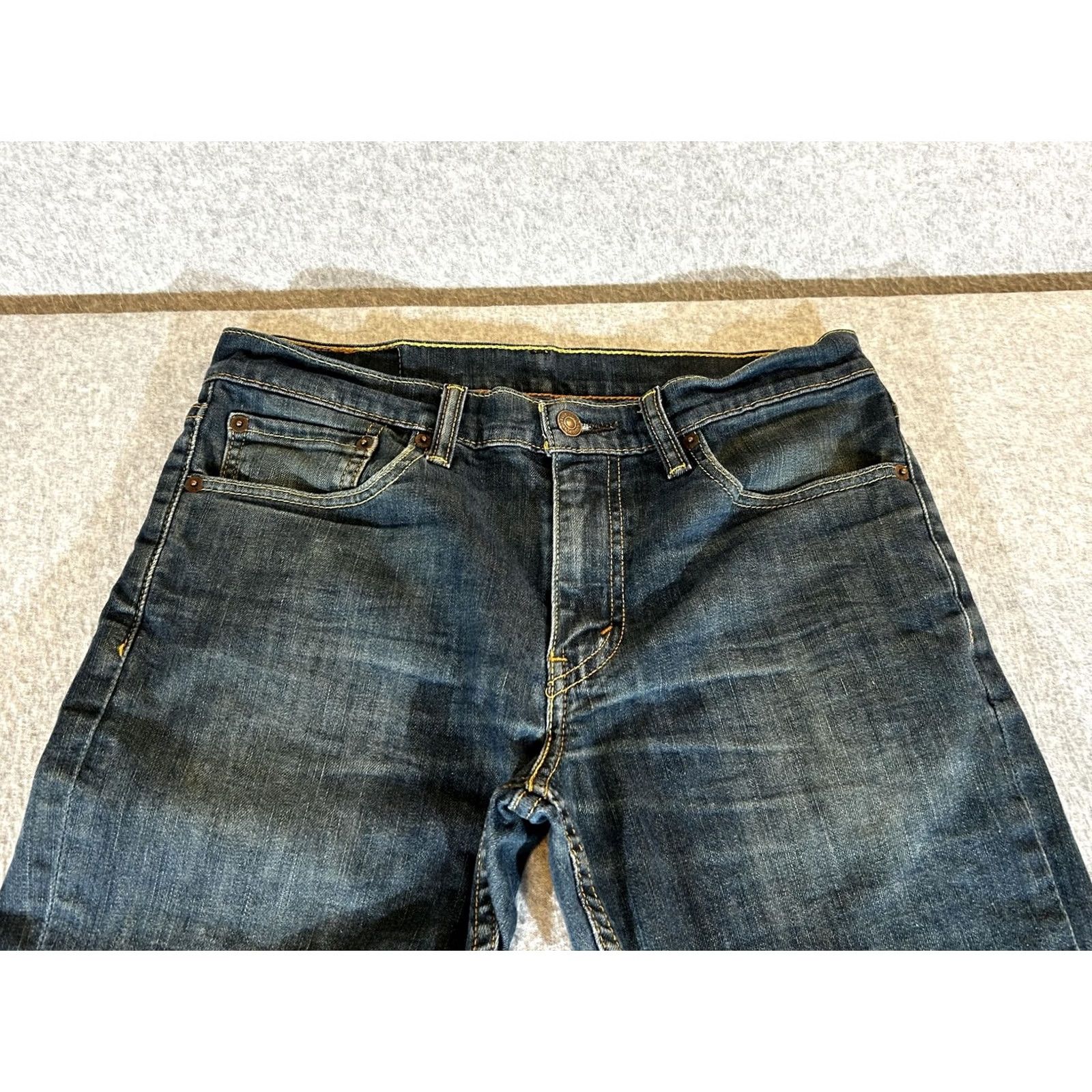 Levi's Levi's 511 Slim Men Jeans 32x30 Dark Wash Blue Denim Stretch Tapered Pockets Logo 90s? No Size US 32 / EU 48 - 2 Thumbnail