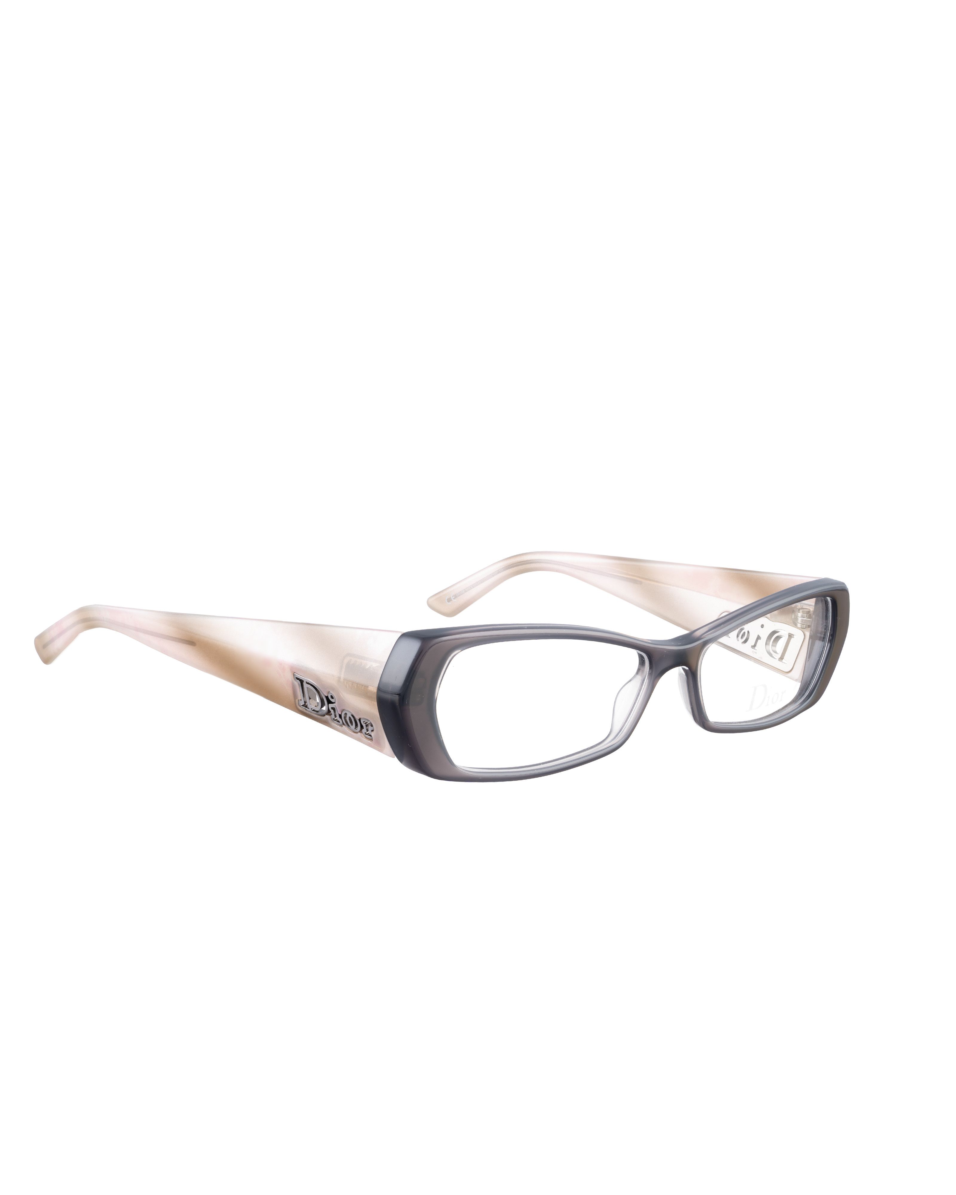 Dior Dior 00s Beige Transparent and Black Glasses Size ONE SIZE - 1 Thumbnail