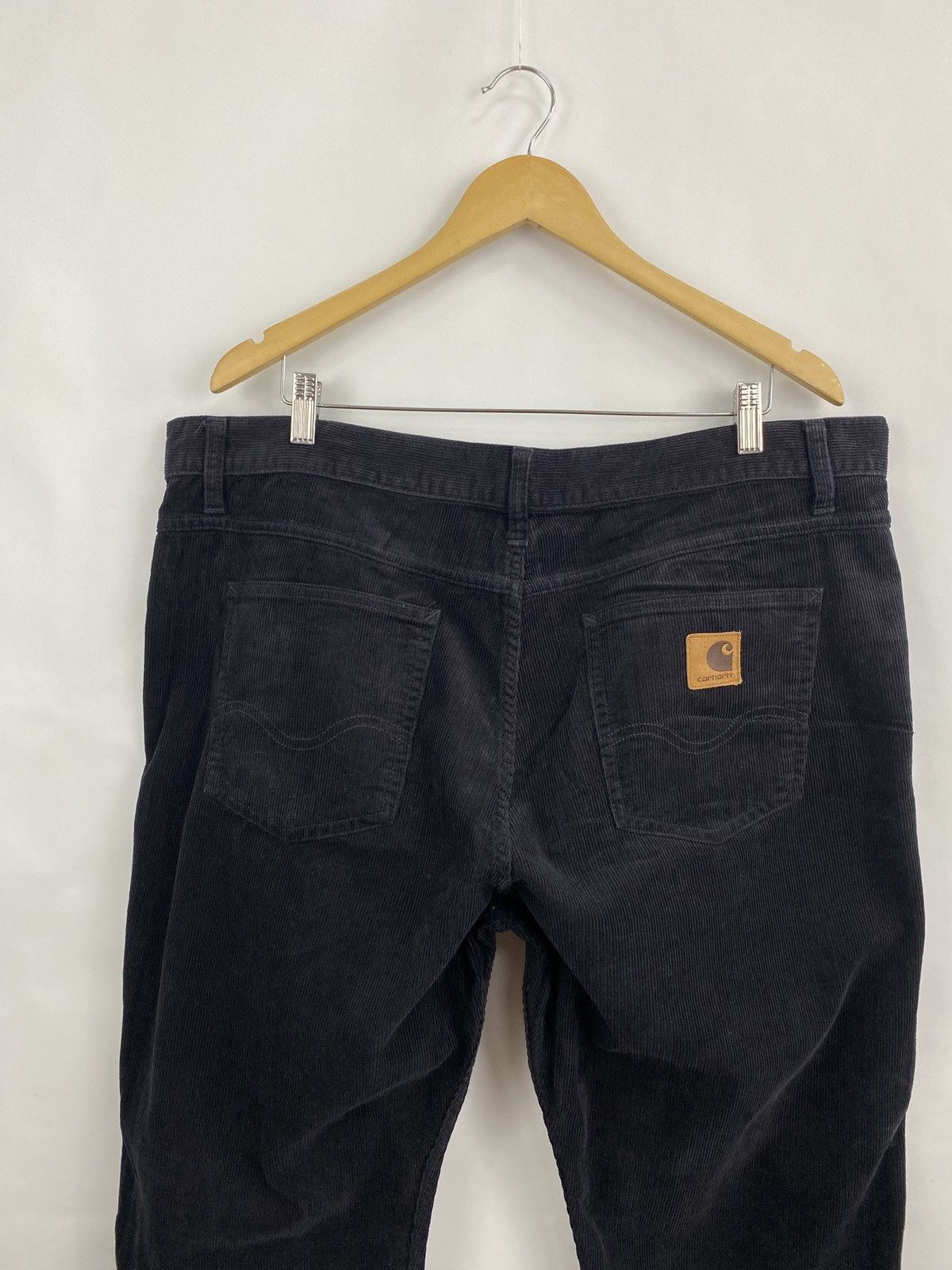 Carhartt 🇺🇸 Vintage 90s Carhartt Velvet Black Pants Y2K Rare Retro Size US 36 / EU 52 - 3 Thumbnail
