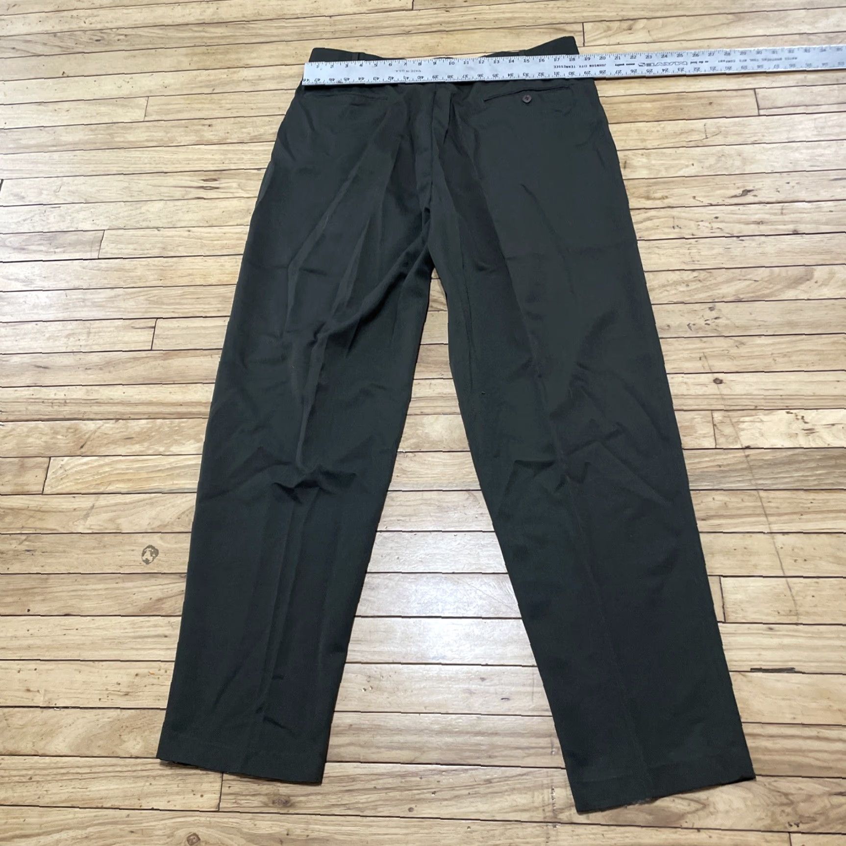 Vintage VINTAGE OG Classics Pants Men 38 34 Green 90s Retro Pleated Trousers Dress Pants Mens Regular Straight 37x34 Size US 38 / EU 54 - 7 Thumbnail