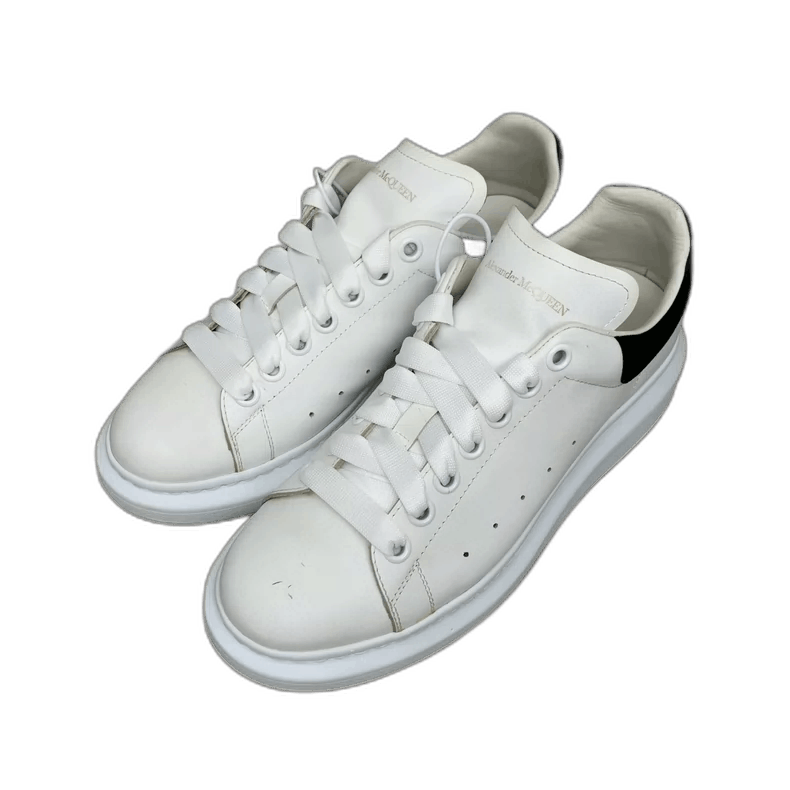 Alexander McQueen Black Heel White Sneakers-yf