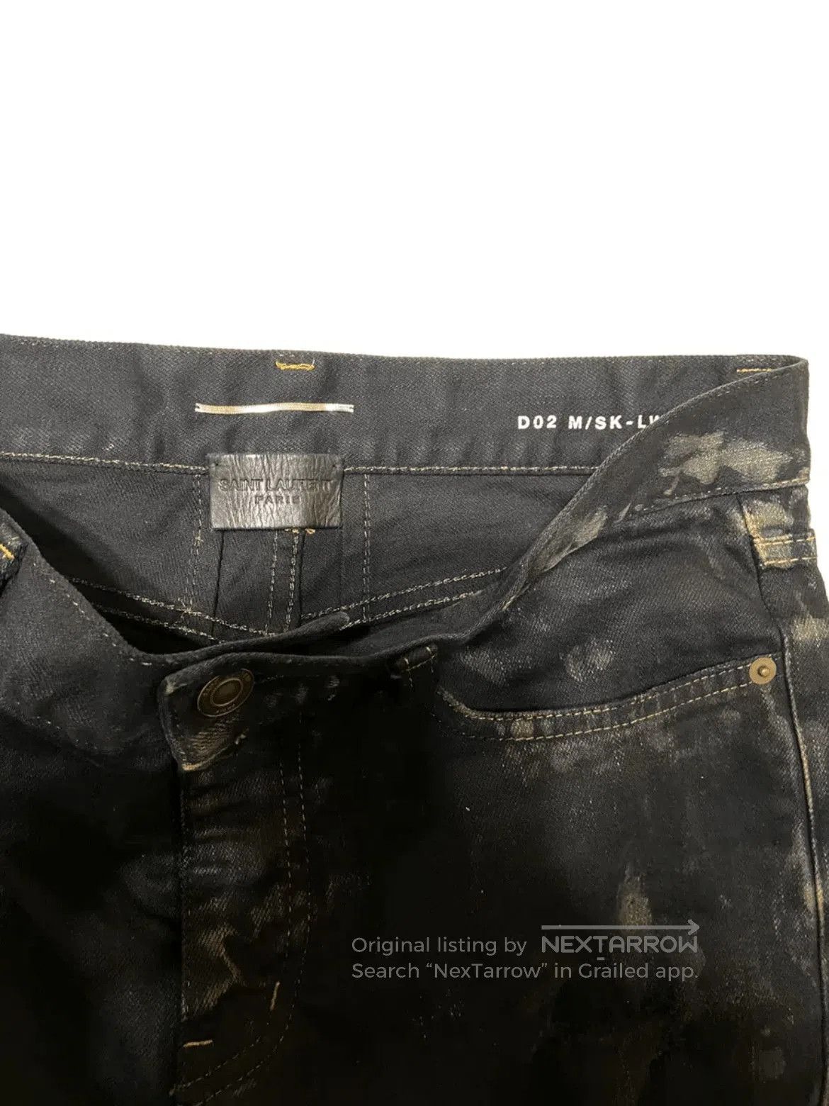 Saint Laurent Paris Saint Laurent Paris by Hedi 15SS Distressed Denim. Size US 29 - 4 Thumbnail