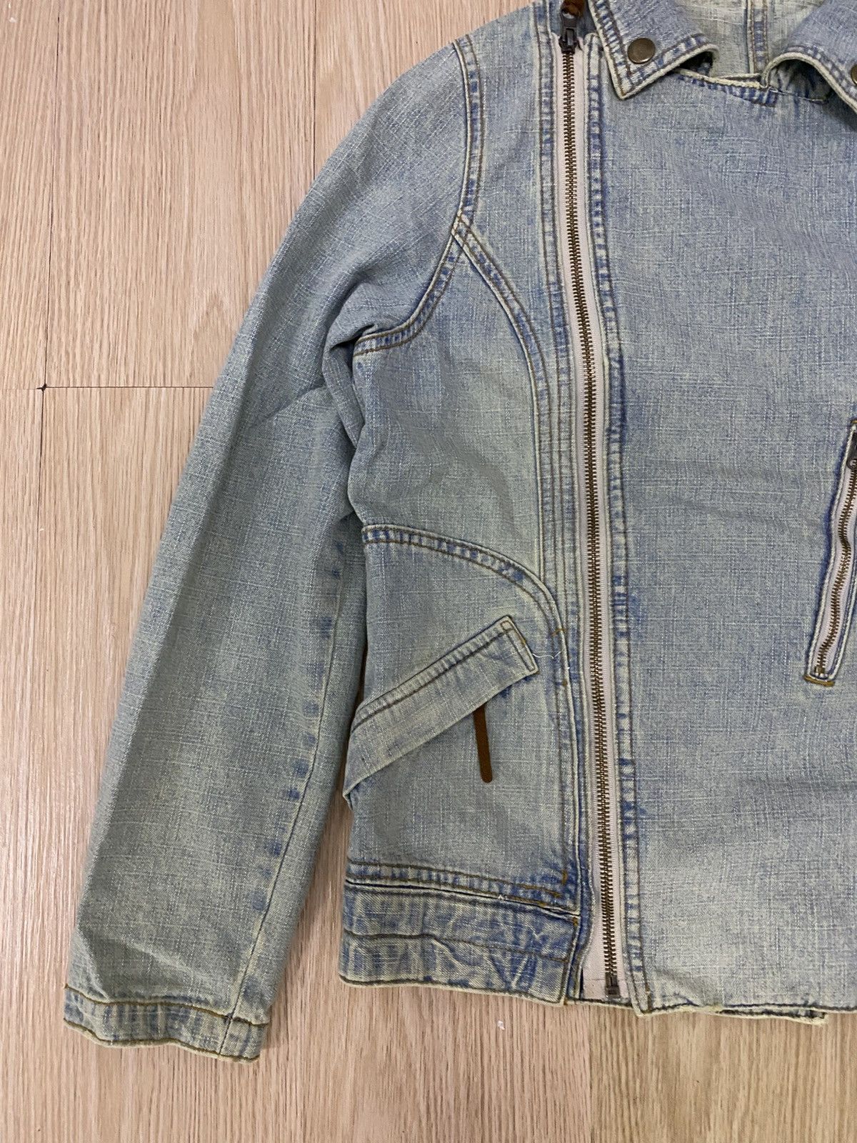 Japanese Brand Kwc symetrical zipper denim jacket Size S / US 4 / IT 40 - 3 Thumbnail