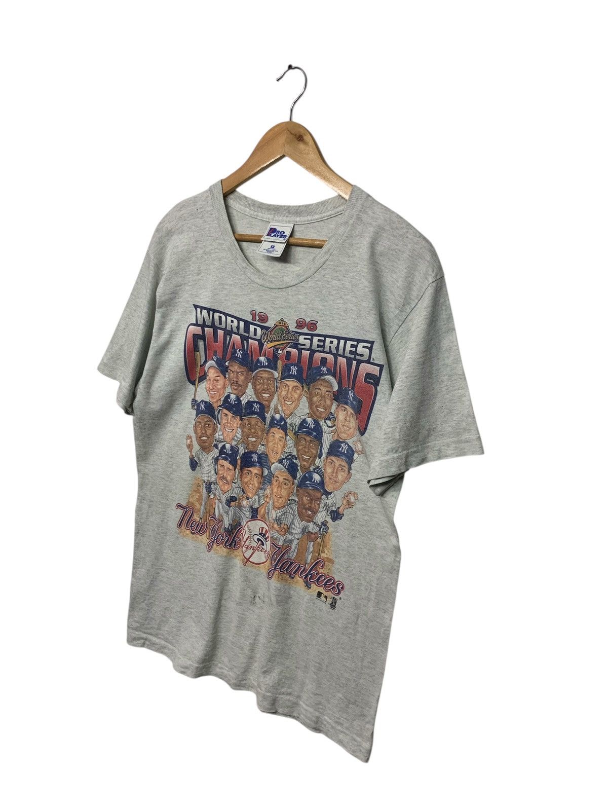 MLB × New York Yankees × Vintage Vintage 90's Mlb All Player New York Yankees T Shirt Size US M / EU 48-50 / 2 - 2 Thumbnail