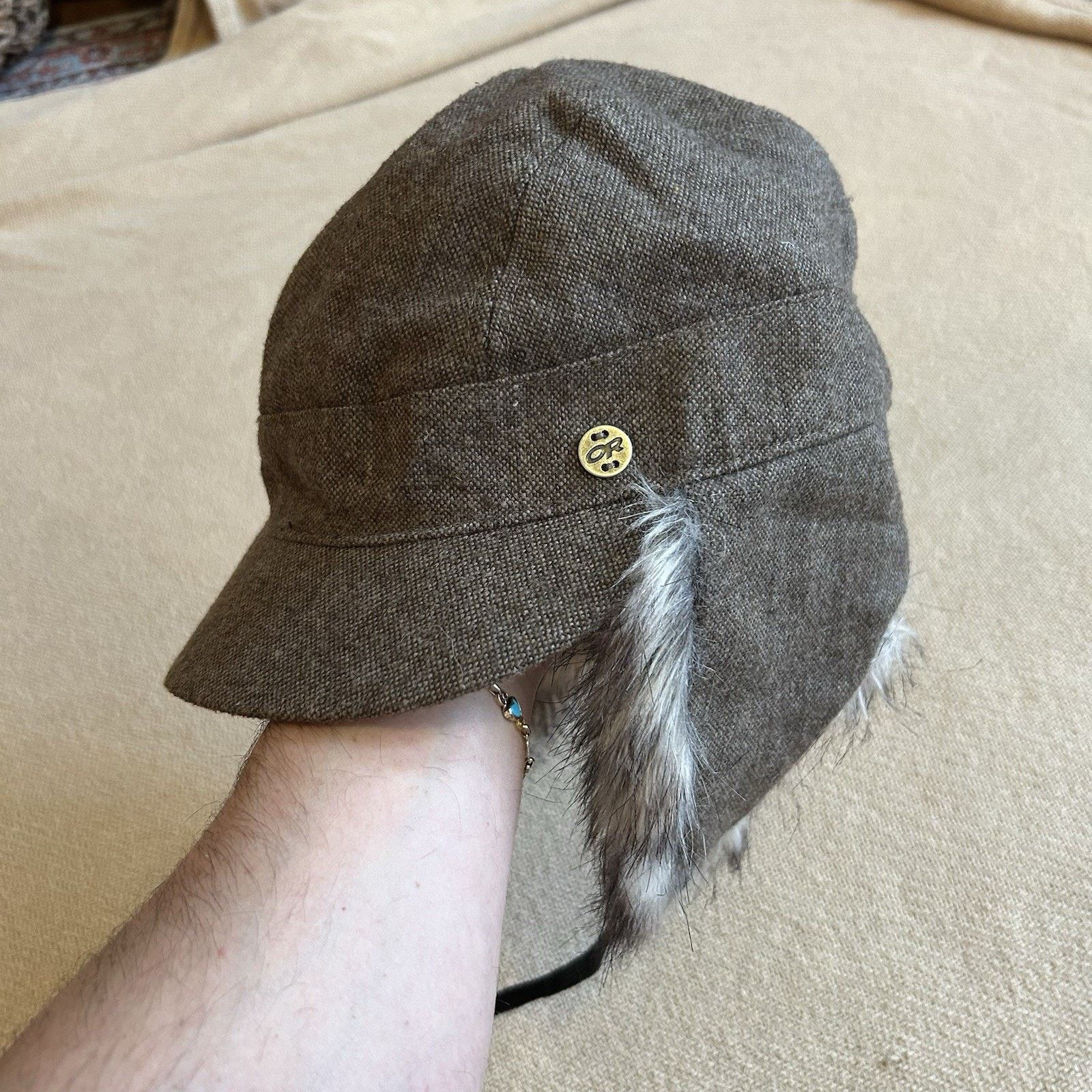 Outdoor Research Serra Wool Trapper Ear Flap Faux Fur Hat Small Size ONE SIZE - 3 Thumbnail