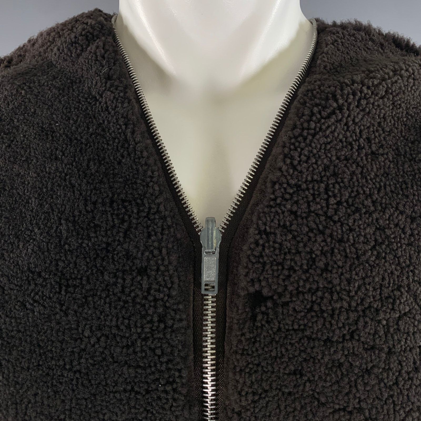 Maison Margiela MAISON MARTIN MARGIELA Brown Reversible Shearling Zip Vest Size US M / EU 48-50 / 2 - 4 Thumbnail