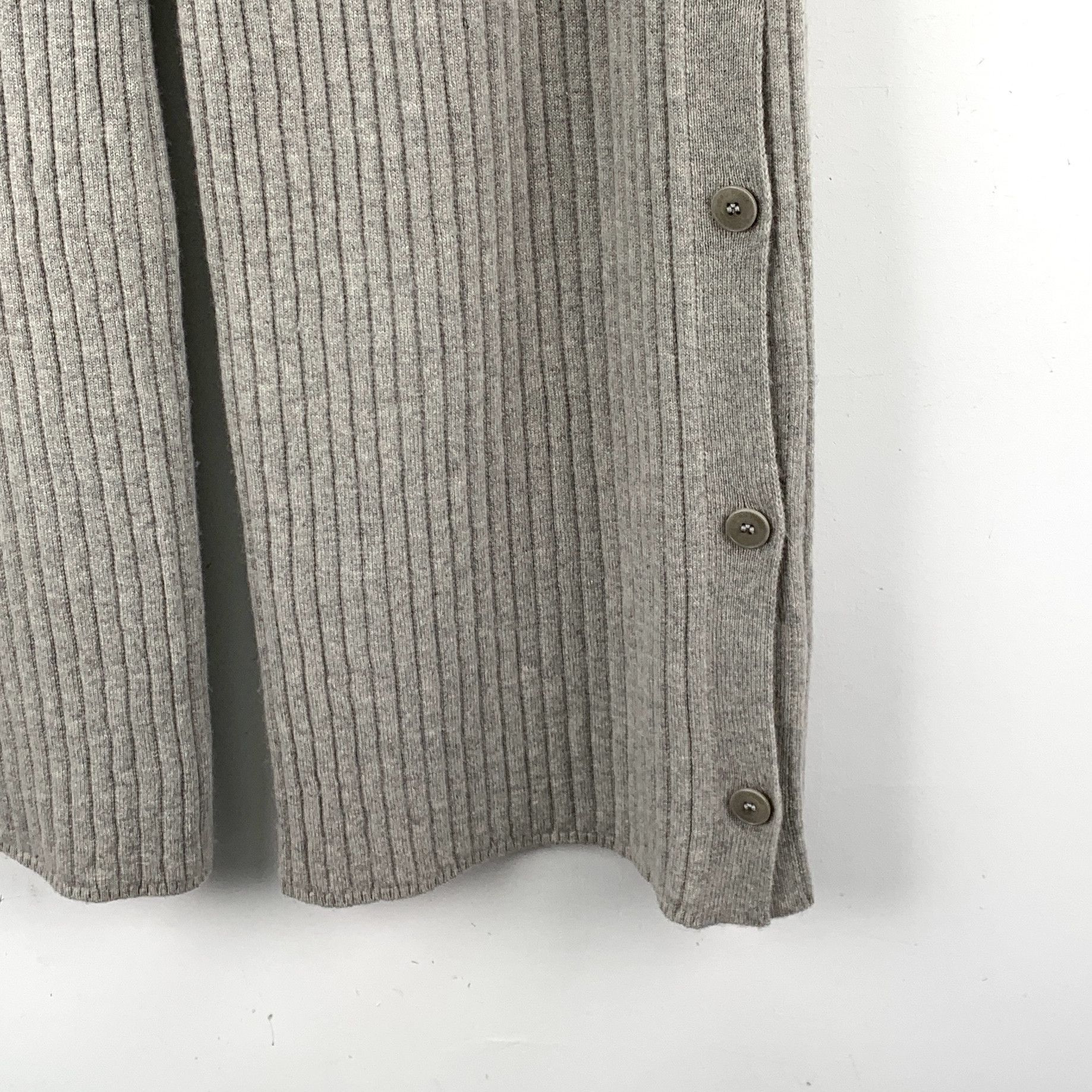 Loro Piana Loro Piana Cashmere Wide-Leg Knit Pants Grey (42) Size 28" / US 6 / IT 42 - 4 Thumbnail