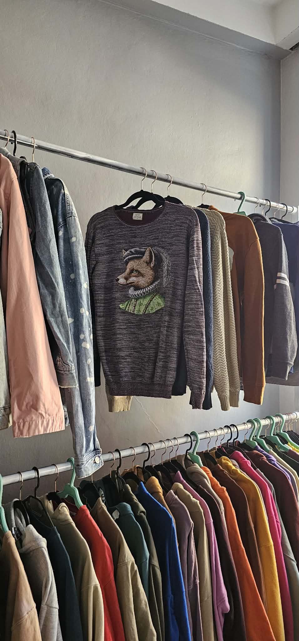 Other Custom 150K Stitch Aristocrat Fox Embroidery Sweater S Size US S / EU 44-46 / 1 - 5 Thumbnail