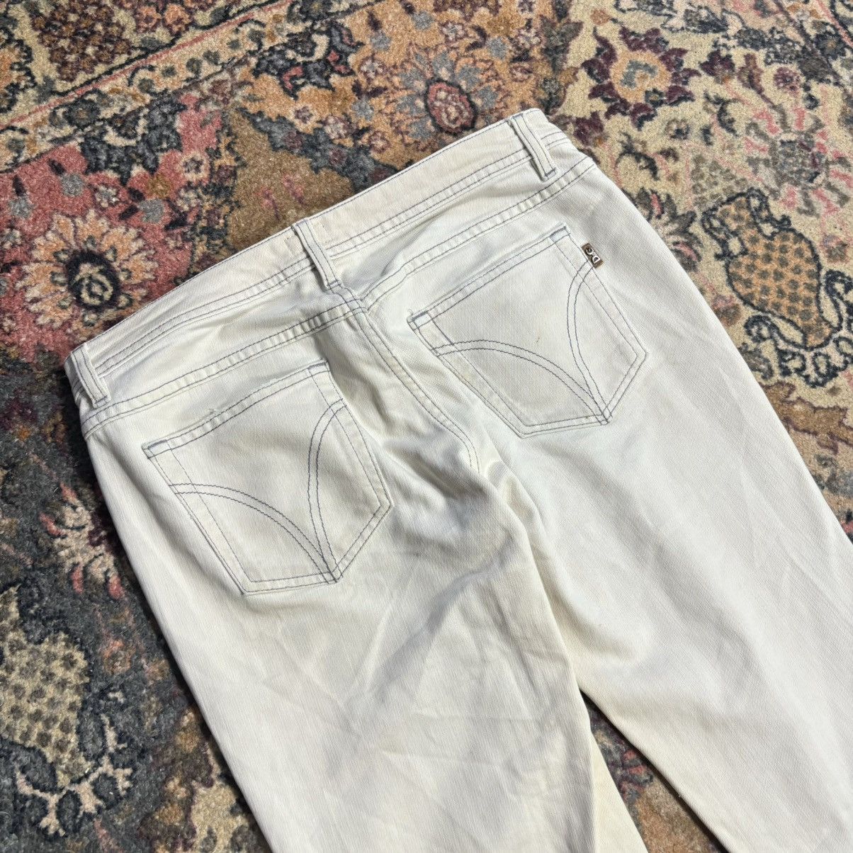 Designer × Dolce & Gabbana × Vintage Dolce Gabbana Beige Casual Pant Slim Fit Aesthetic y2k chief Size US 32 / EU 48 - 6 Thumbnail