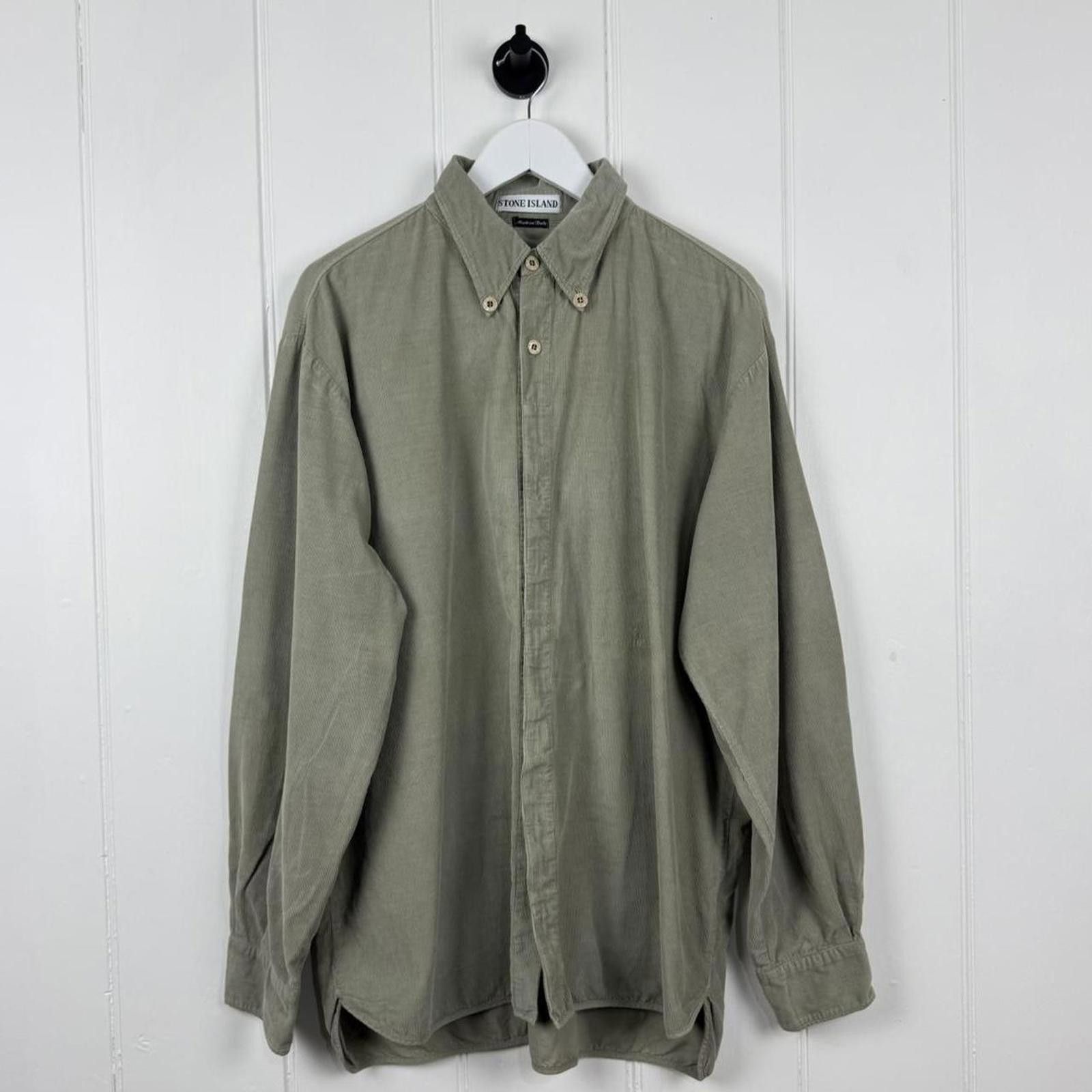 Stone Island 1997 Stone Island Corduroy Shirt Size US XL / EU 56 / 4 - 1 Thumbnail