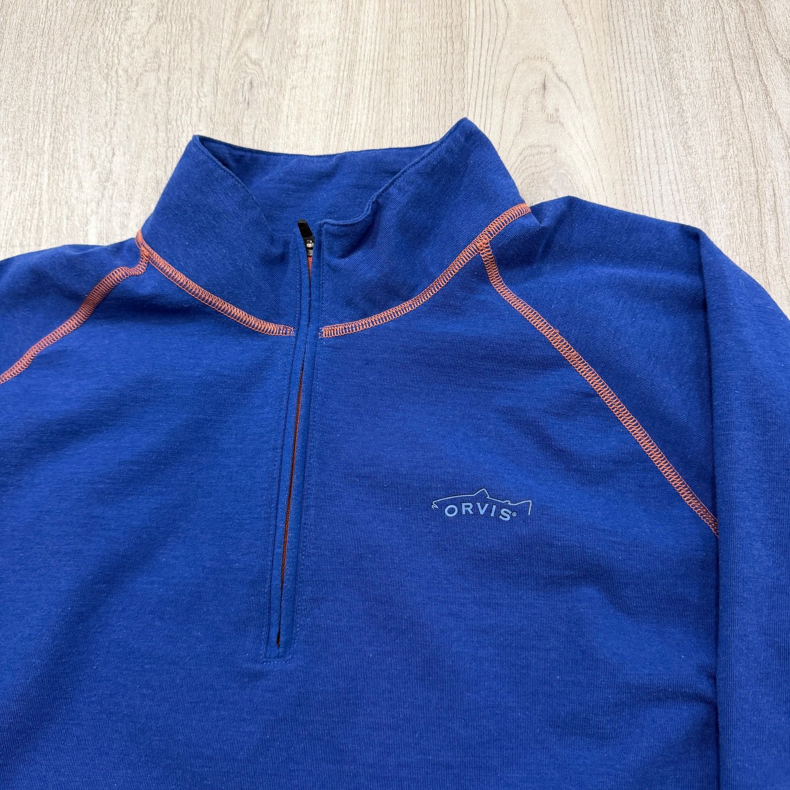 Orvis Orvis Trout Bum 1/4 Zip Pullover Mens Extra Large Blue Size US XL / EU 56 / 4 - 3 Thumbnail