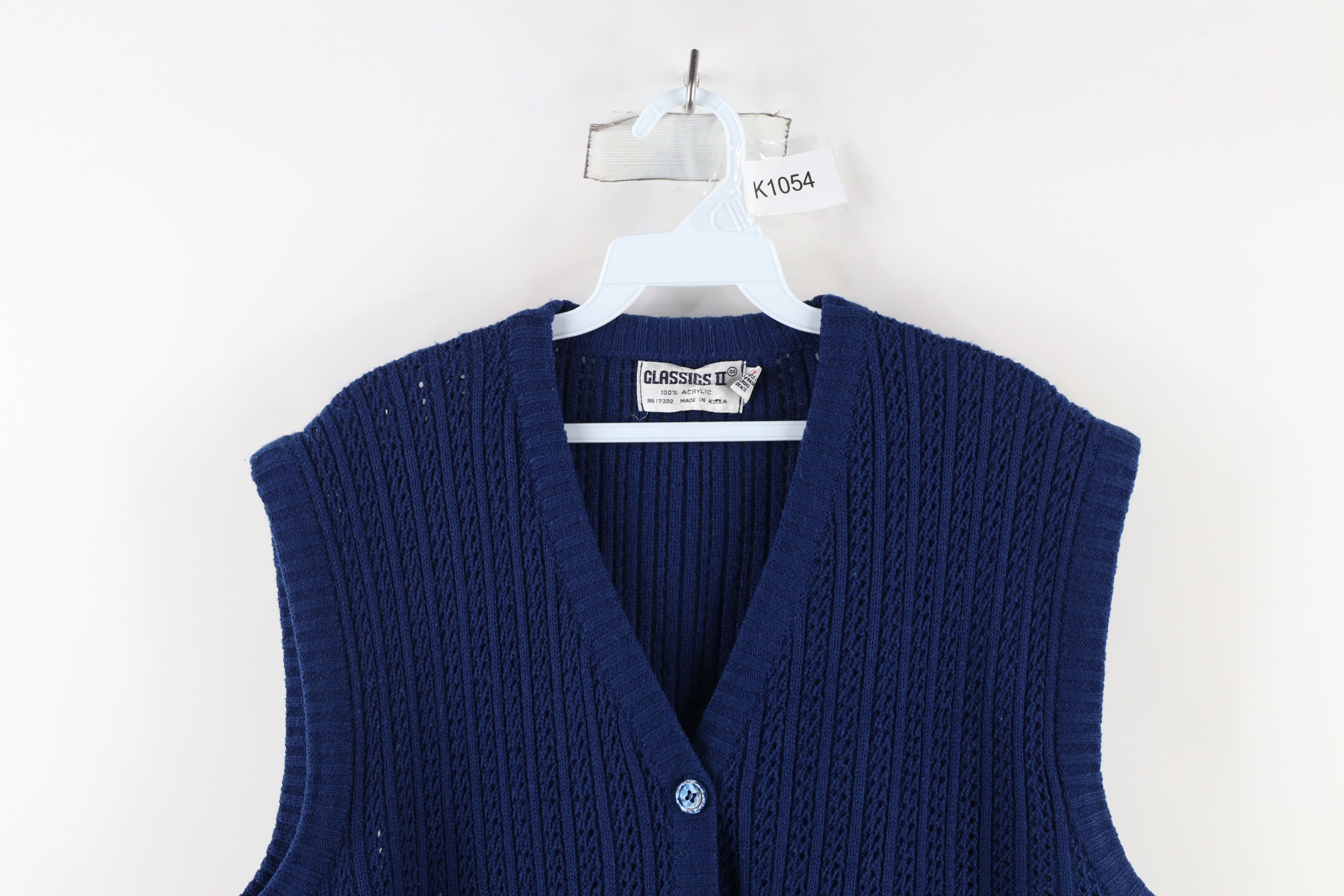 Vintage Vintage 70s Streetwear Ribbed Knit Cardigan Sweater Vest Size M / US 6-8 / IT 42-44 - 2 Thumbnail