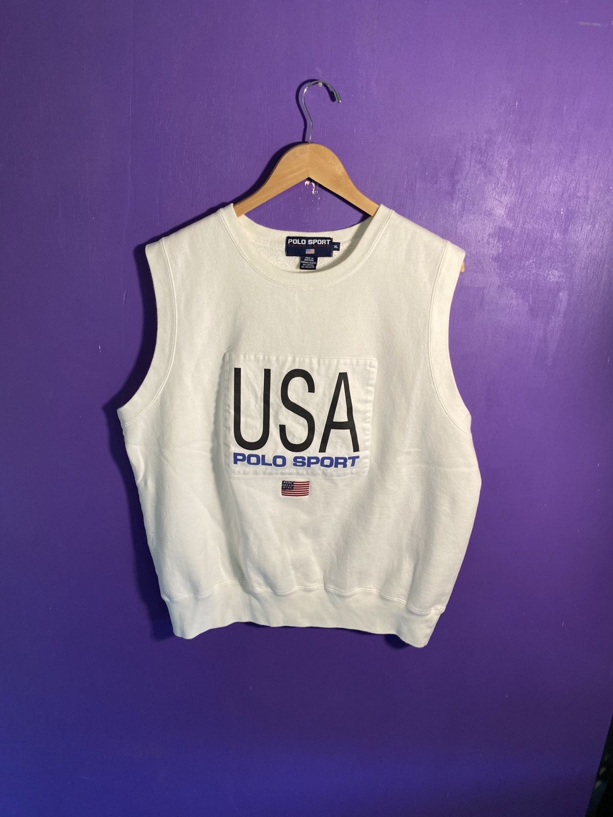 Polo Ralph Lauren Vintage 90s Polo sport USA sweater vest Size US XL / EU 56 / 4 - 1 Thumbnail