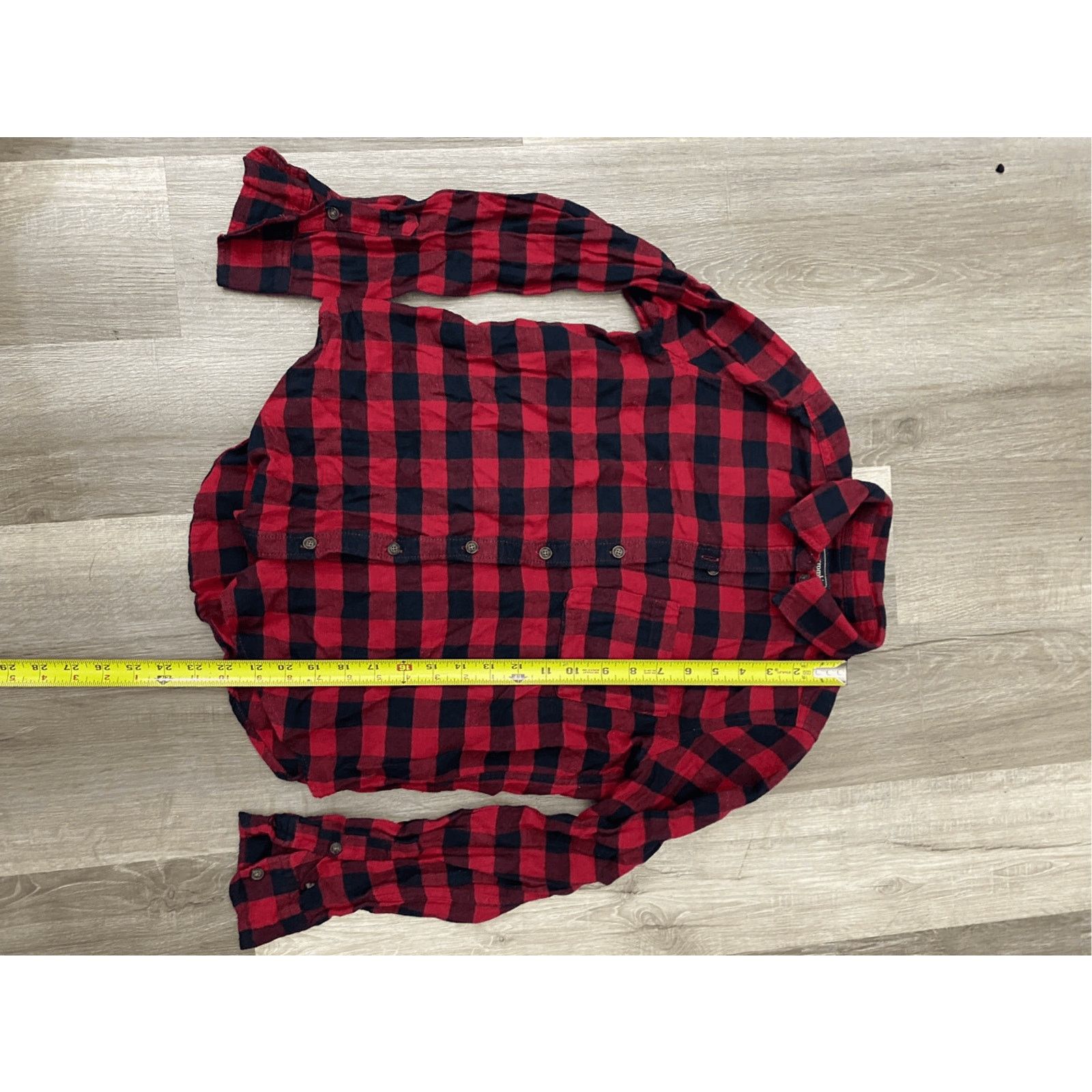 Abercrombie & Fitch Abercrombie & Fitch Red Black Button-Up Flannel Blouse, XS Size XS / US 0-2 / IT 36-38 - 2 Thumbnail