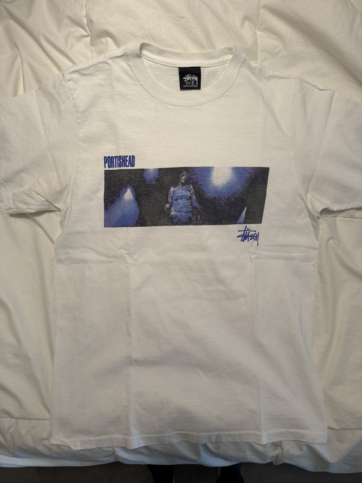 Stussy Portishead X Stussy - White t-shirt - Size small - USED Size US S / EU 44-46 / 1 - 2 Thumbnail