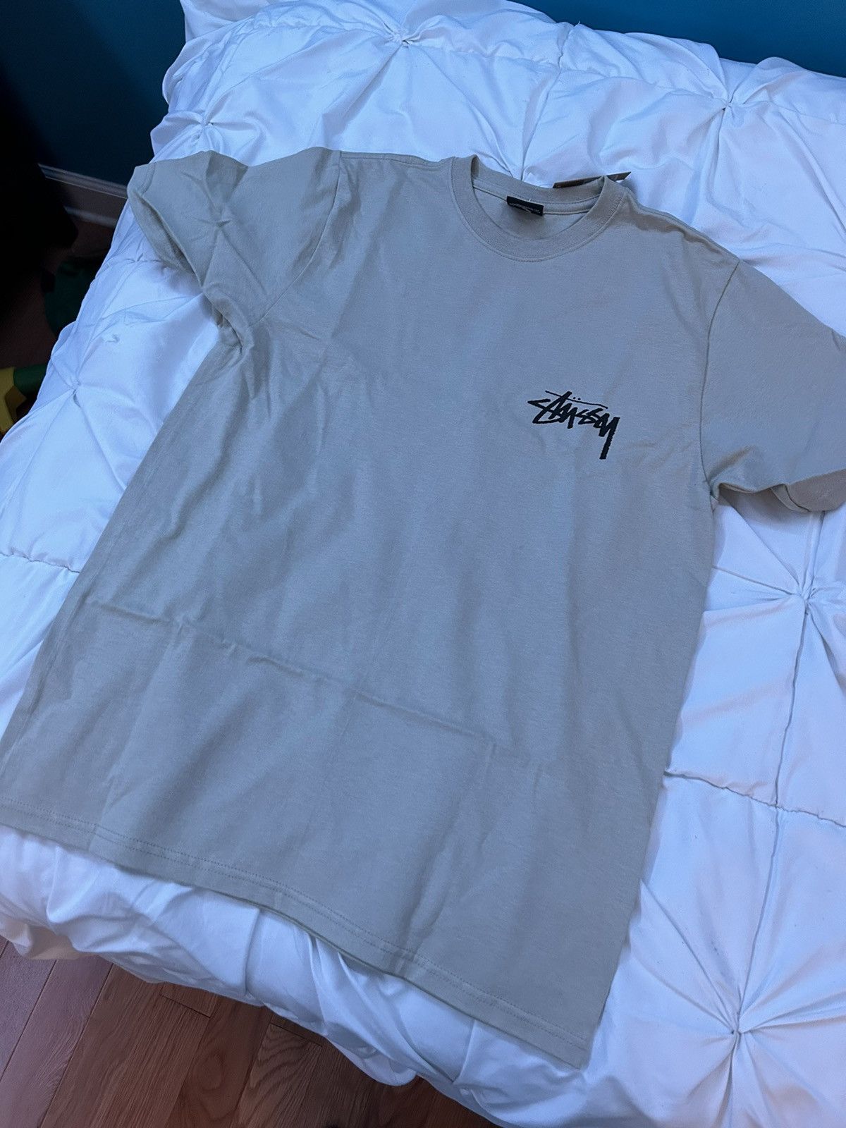 Streetwear × Stussy Stussy Suits Tee Khaki | Grailed