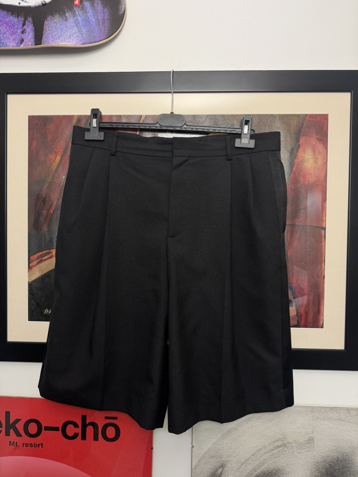 Givenchy Givenchy Designer Black Shorts Casual Loose Fit Formal Rare Size US 33 - 1 Thumbnail