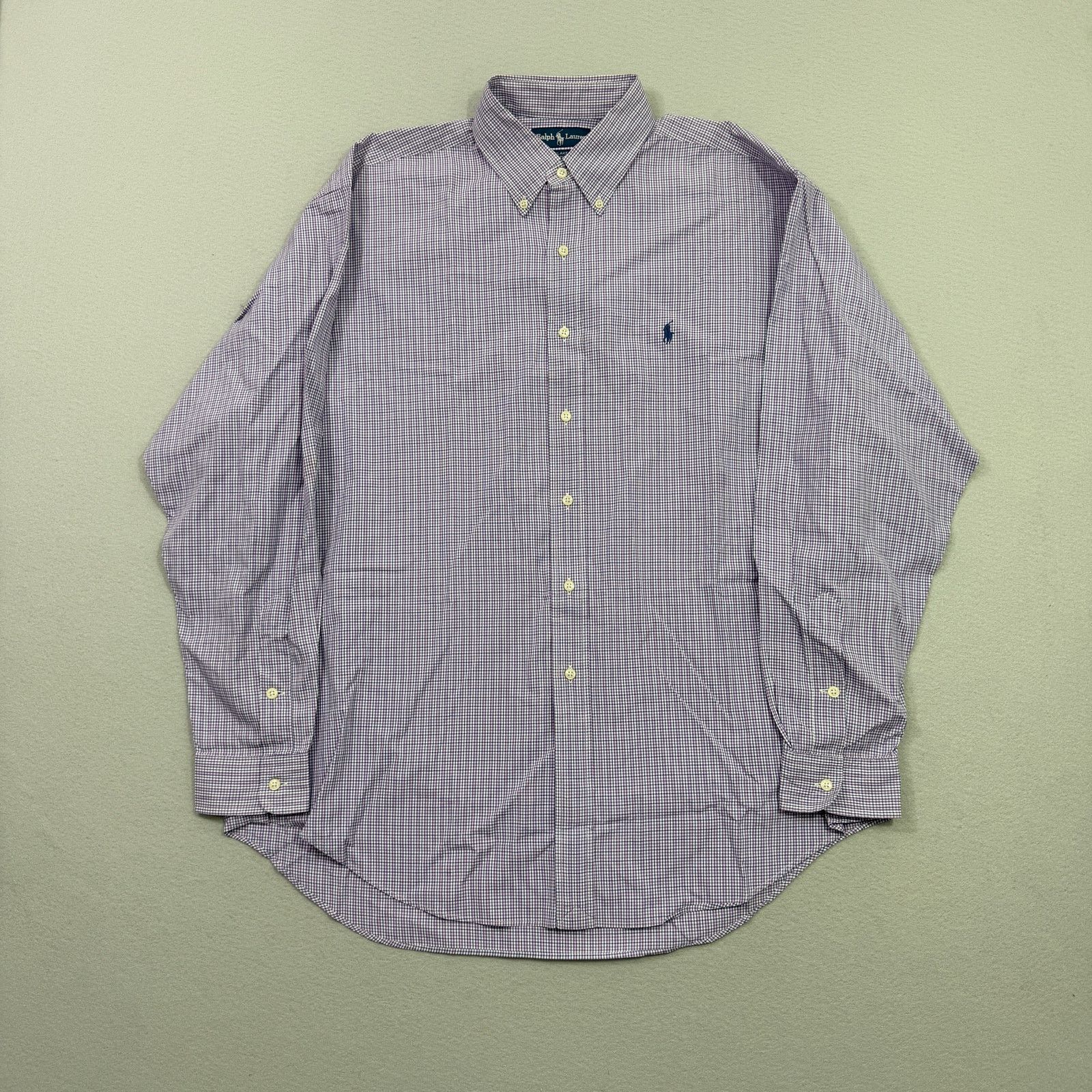 Polo Ralph Lauren Polo Ralph Lauren Blake Button Down Shirt Large Purple Size US L / EU 52-54 / 3 - 1 Thumbnail