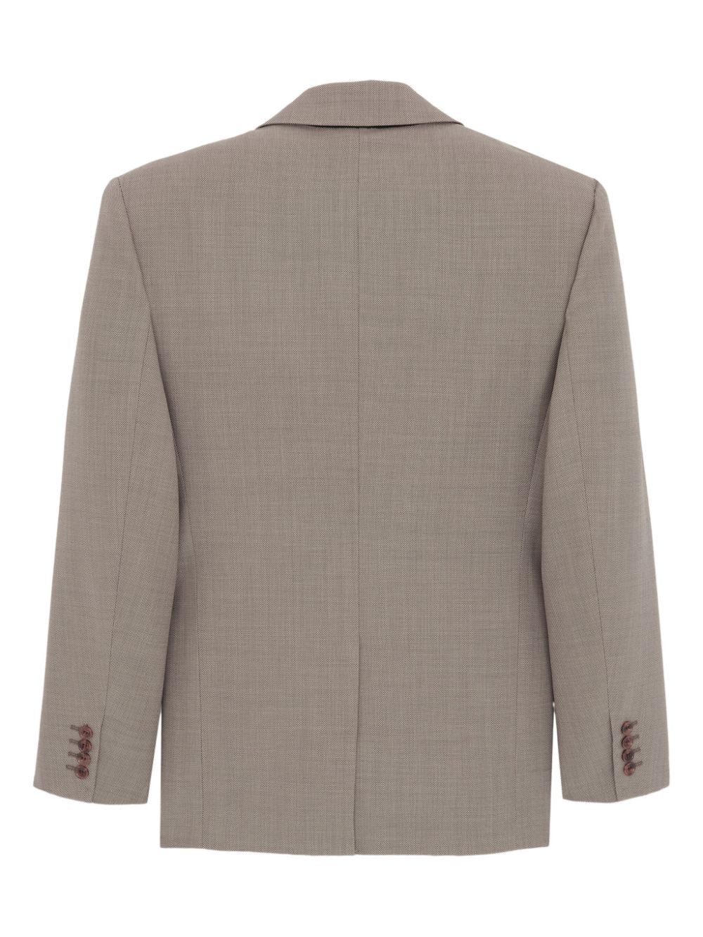 Saint Laurent Paris o1b1hav110525 786922 Oversized Jacket in Wool in Beige Size US XL / EU 56 / 4 - 2 Thumbnail