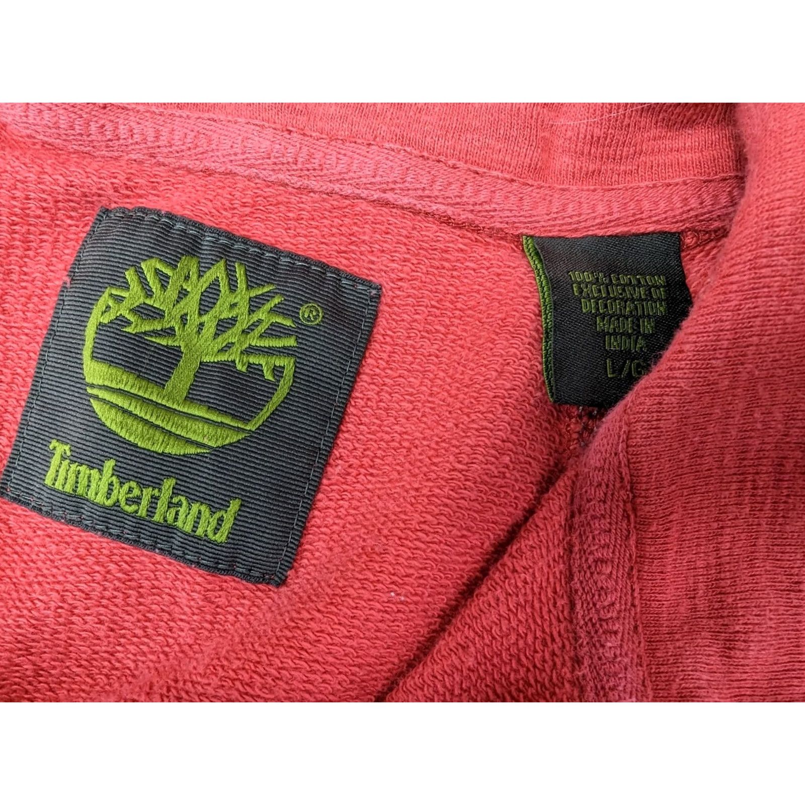 Timberland Timberland Full Zip Sweater Mens L Red Cotton Button Pocket Knit Pullover Jacket Size US L / EU 52-54 / 3 - 4 Thumbnail