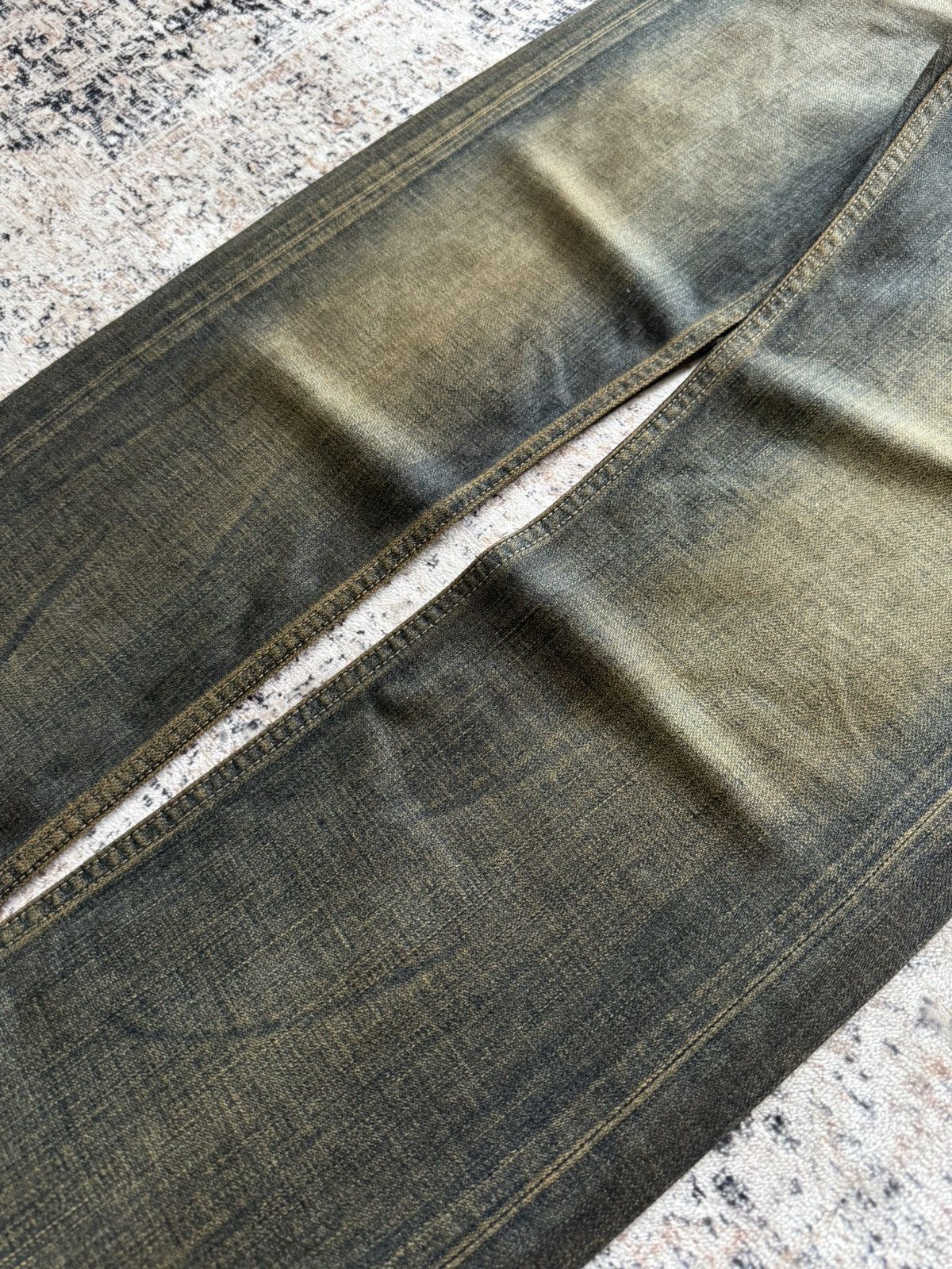 Le Grande Bleu (L.G.B.) Vintage Wrangler Gun Pocket Mud Wash Jeans Size US 30 / EU 46 - 7 Thumbnail