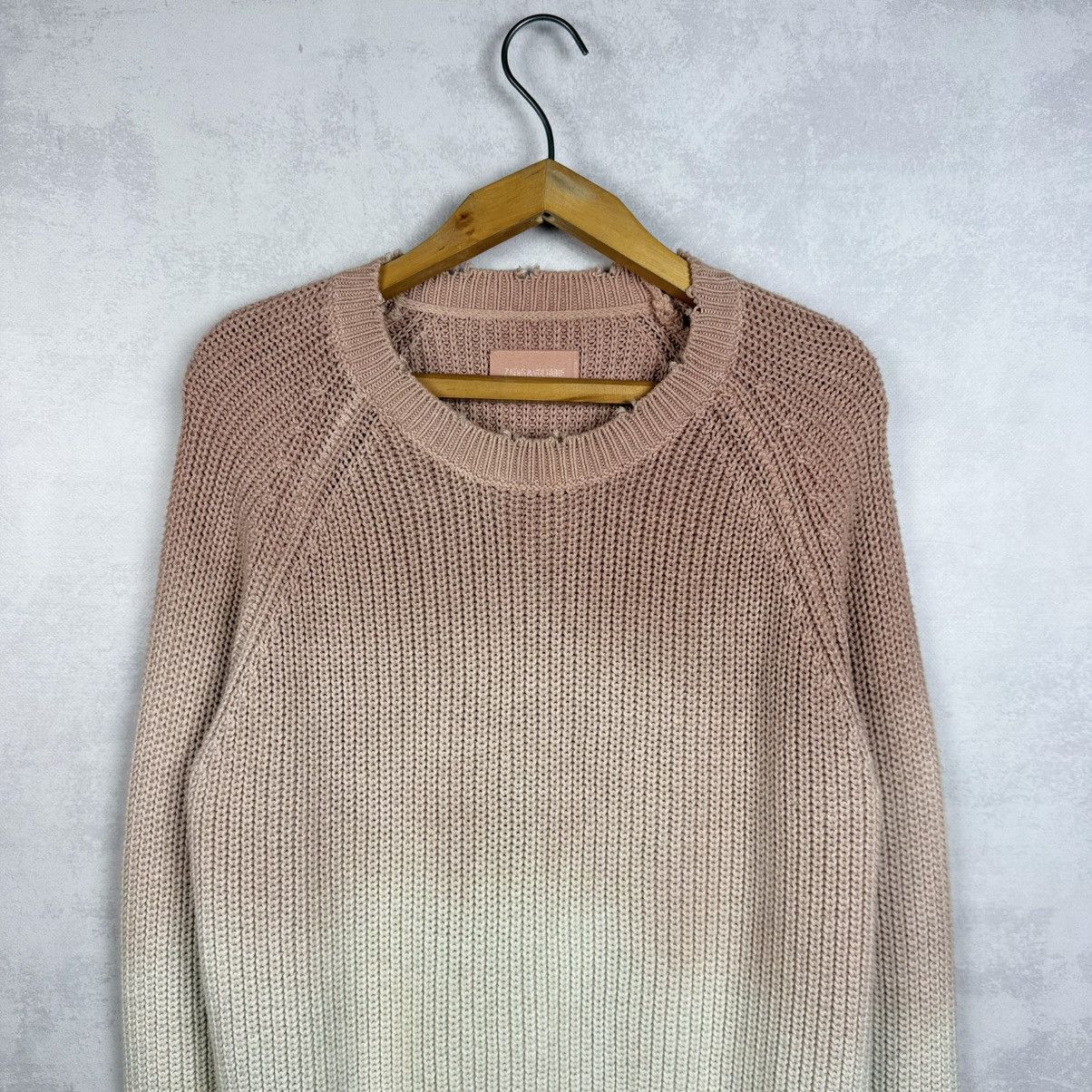Zadig & Voltaire Zadig&Voltaire Kary Cow Distress Cotton Wool Knit Sweater Size XS / US 0-2 / IT 36-38 - 2 Thumbnail