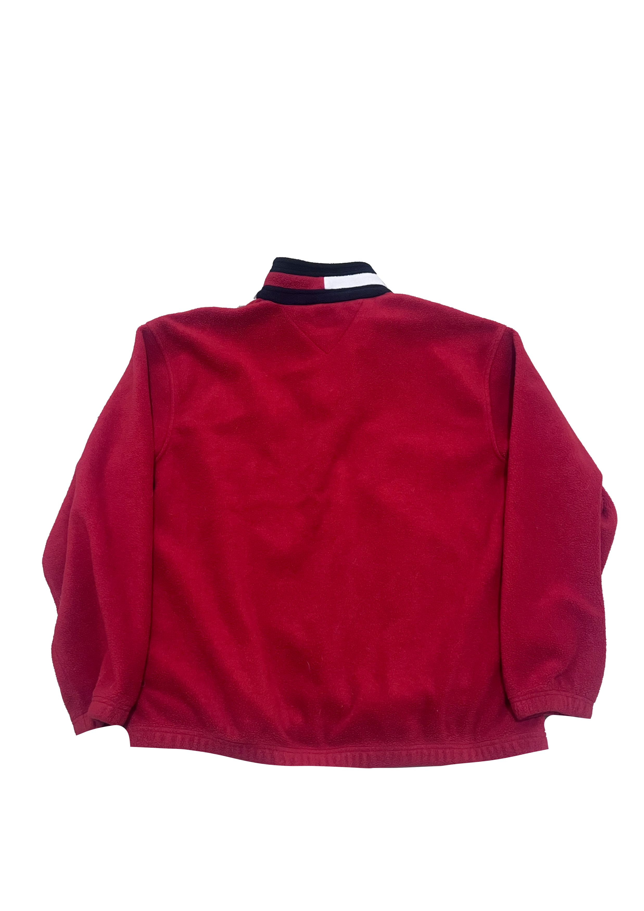 Tommy Hilfiger × Vintage Vintage Tommy Hilfiger Fleece Flag Spellout Pullover Size L Size US L / EU 52-54 / 3 - 2 Thumbnail