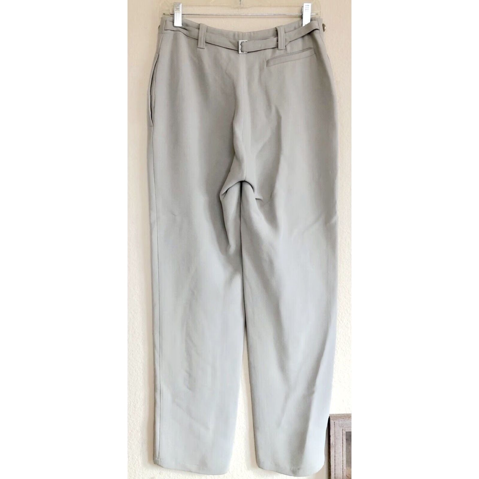 Moschino VINTAGE Moschino Cheap And Chic Tapered Pants Women 8 Gray Wool Blend Pale Gray 90s Dress Pants Size 30" / US 8 / IT 44 - 4 Thumbnail