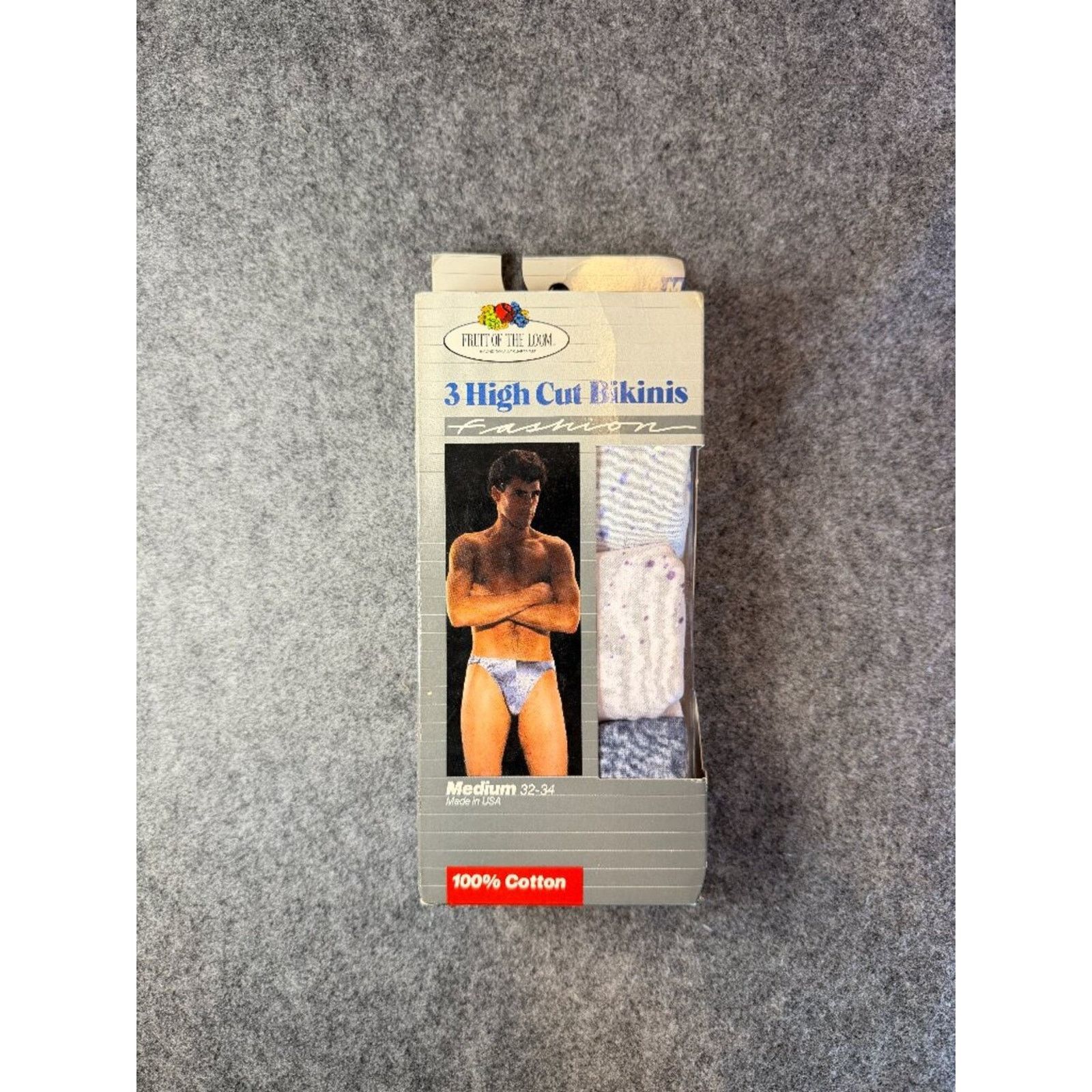 Fruit Of The Loom Vintage Fruit of the Loom High Cut Bikinis 1987 New Medium Size 32 - 1 Thumbnail