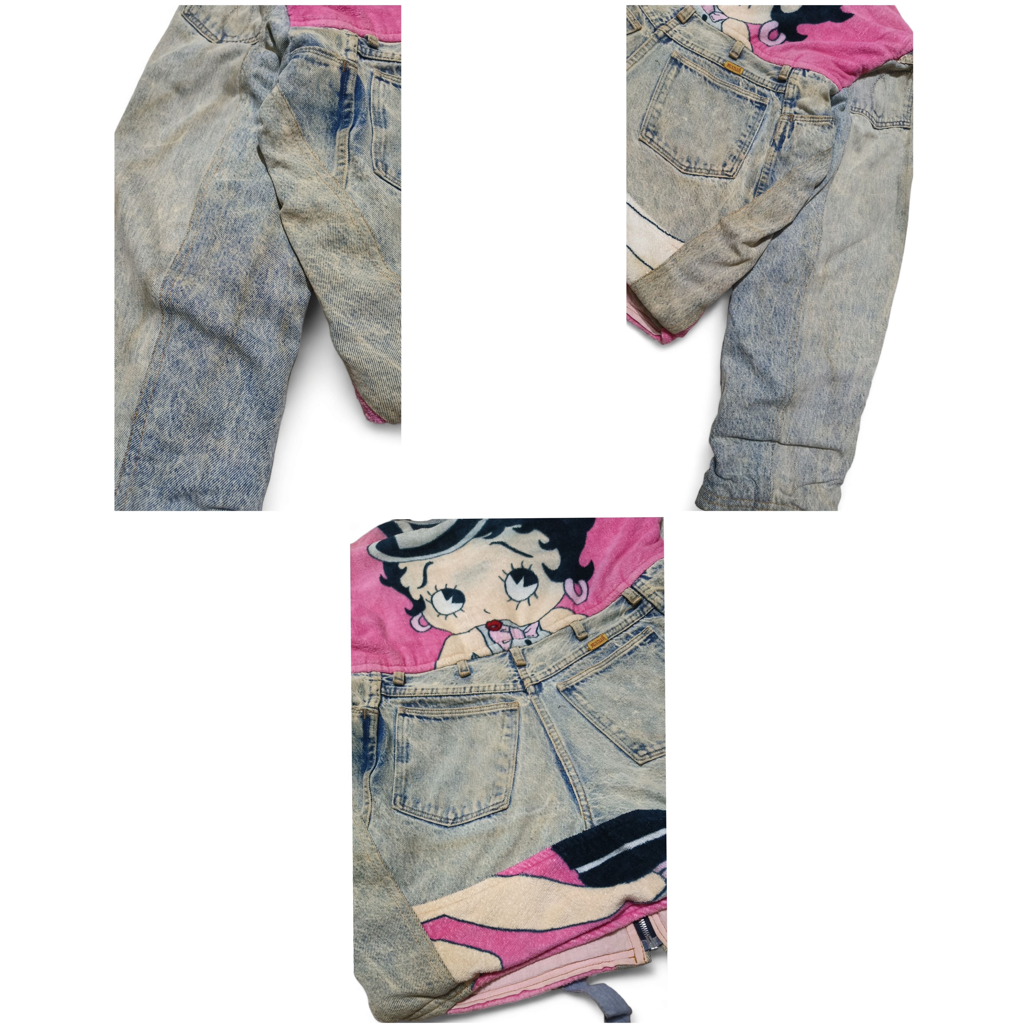 Too Cute Guetta Bros. Vintage Betty Boop TOO CUTE Guetta Bros Denim Jean Jacket Size ONE SIZE - 7 Thumbnail